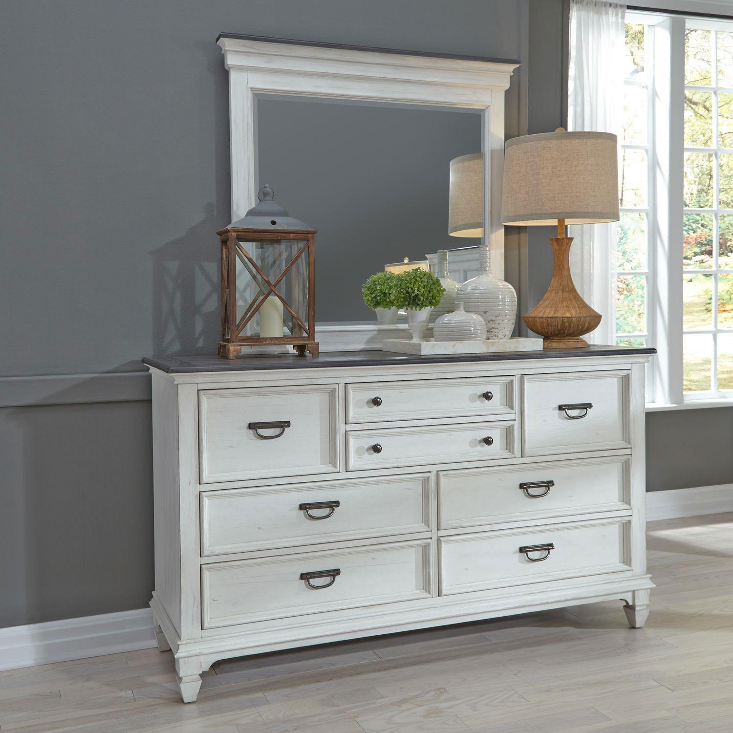 Allyson Park Queen Bedroom Set - Modern Bed Frame, Nightstand & Dresser - Perfect for Master Bedroom, Guest Room & Small Space Decor