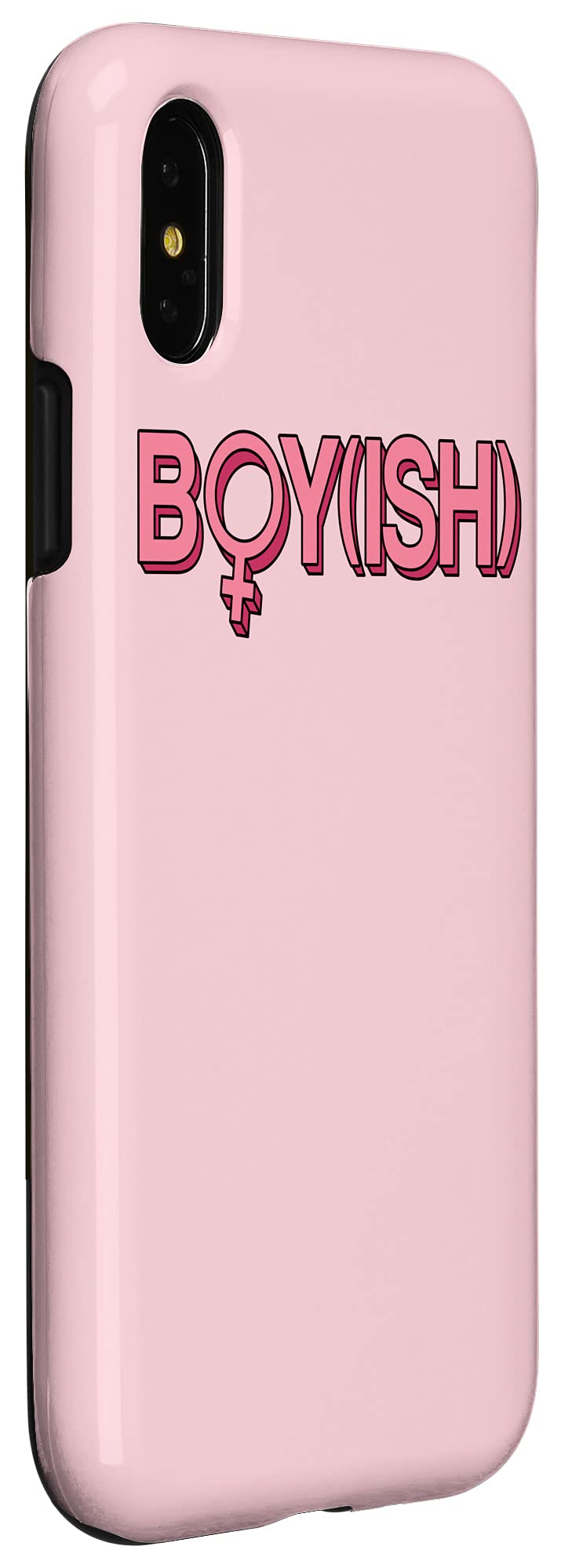 iPhone X/XS Case - Stylish Boyish Funny Cute Butch Lesbian Pride Design - Perfect for LGBTQ+ Community & Everyday Use