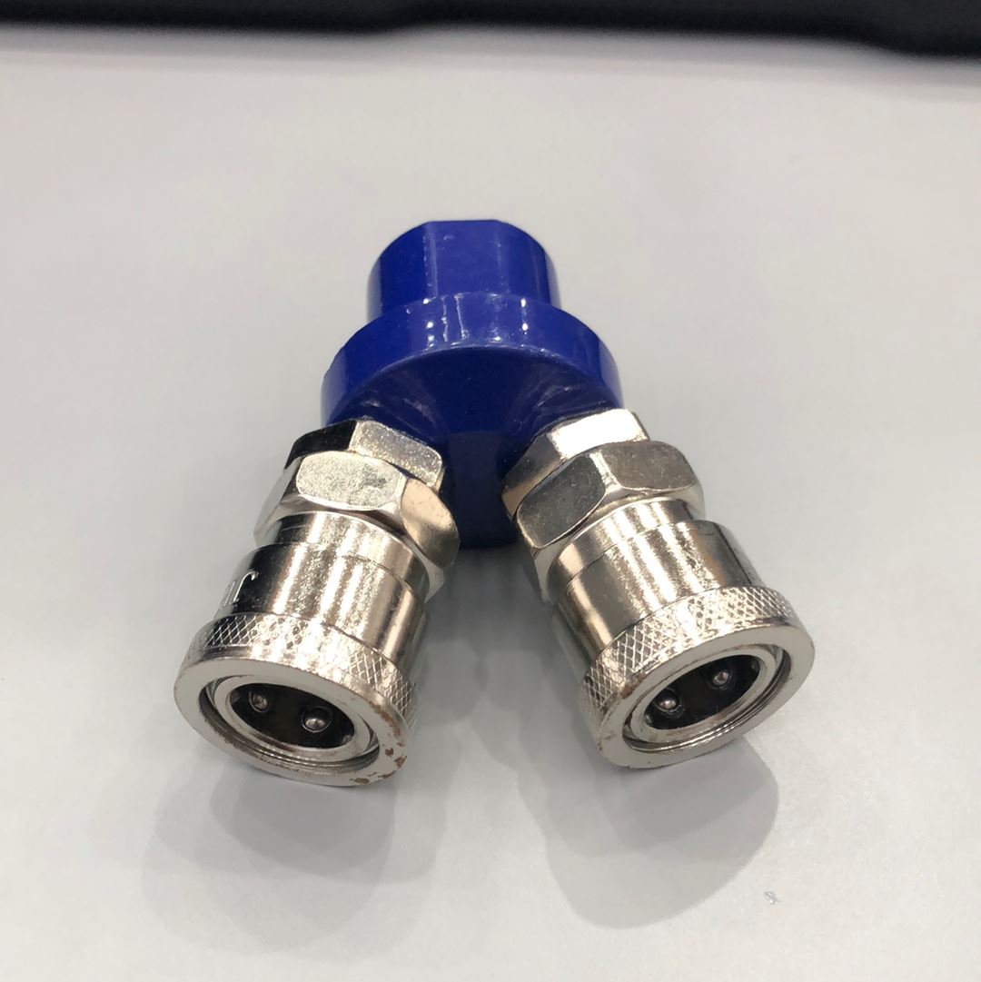 2 Way Round Quick Coupling QC R2 - High Pressure Hydraulic Quick Connect Coupler for Industrial, Agricultural and Construction Equipment