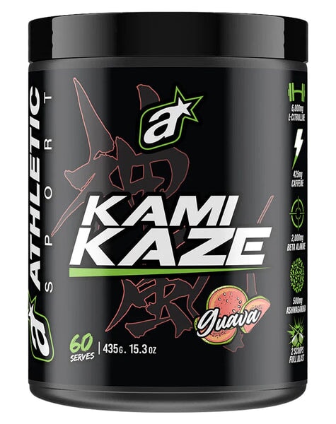Best Kamikaze Pre-Workout Supplement for Athletes - Energy Booster & Performance Enhancer for Gym, Running & Sports Training