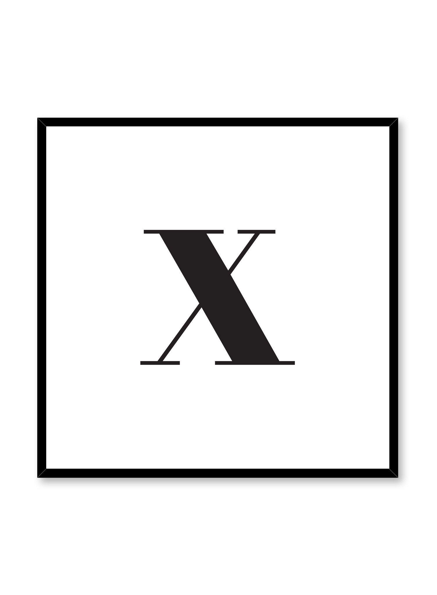 Lowercase Letter X Poster - Alphabet Learning Decor for Kids' Rooms & Classrooms - Perfect for Early Childhood Education & Homeschooling