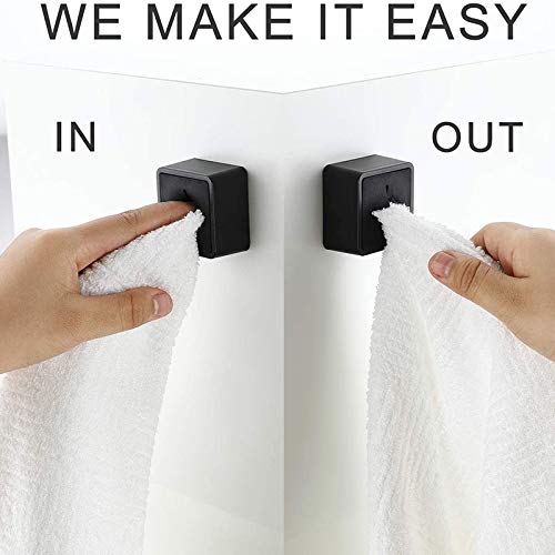 3-Piece Premium Adhesive Shower Shelves & Towel Holder Set - Wall Mount Bathroom Storage Organizer, Self-Stick Kitchen Towel Hanger for Spa, Home & RV Use (Black) - Perfect for Showers, Bathrooms & Small Spaces