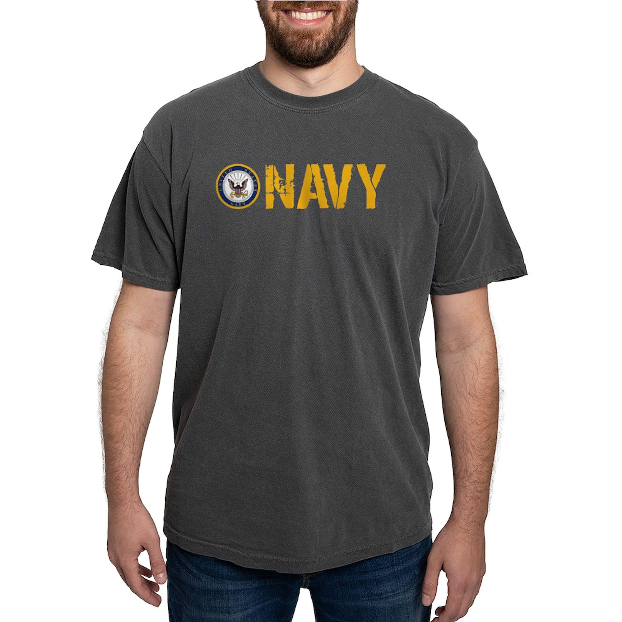 U.S. Navy Men's Comfort Colors T-Shirt - Military Apparel, Patriotic Casual Wear for Veterans & Supporters | Perfect for Navy Pride Events, Veterans Day & Everyday Casual Outfits