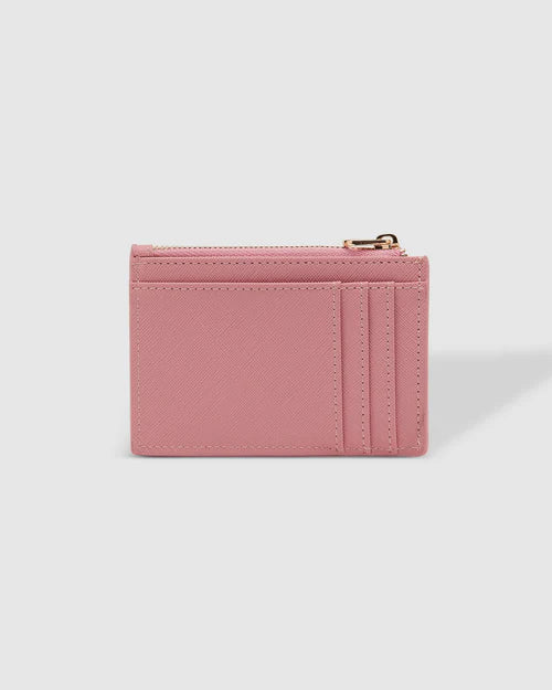 Louenhide Cara Cardholder - Bubblegum Pink Leather Wallet for Women | Slim RFID Blocking Credit Card Holder | Perfect for Everyday Use, Travel & Gift Giving