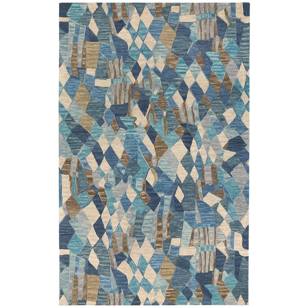 Dash & Albert Deer Leap Hand Hooked Wool Rug - Soft & Durable Area Rug for Living Room, Bedroom, Dining Room - Traditional Handmade Home Decor