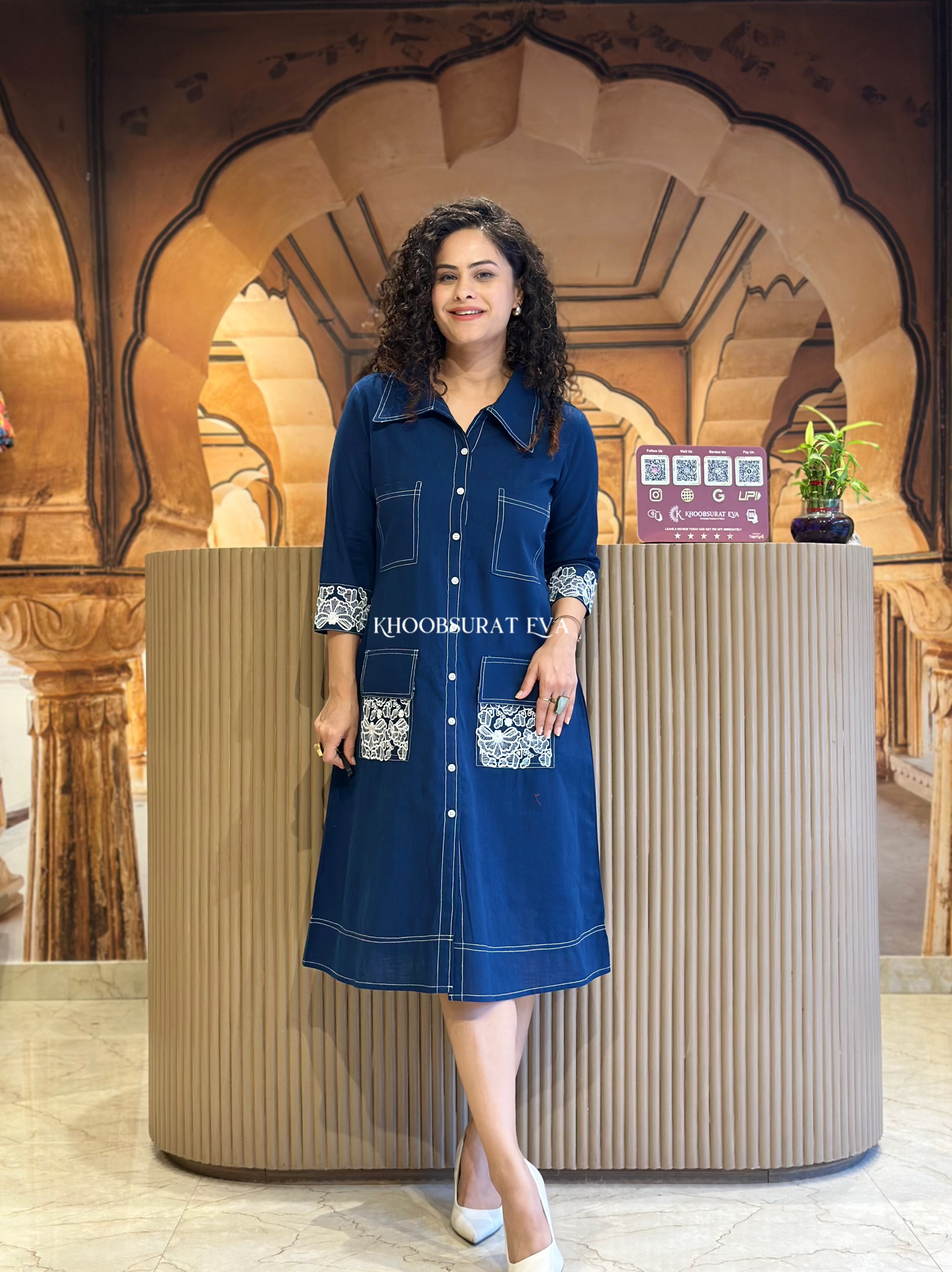 Next In Fashion Blue Dress - Elegant Women's Party Dress for Evening Events & Special Occasions