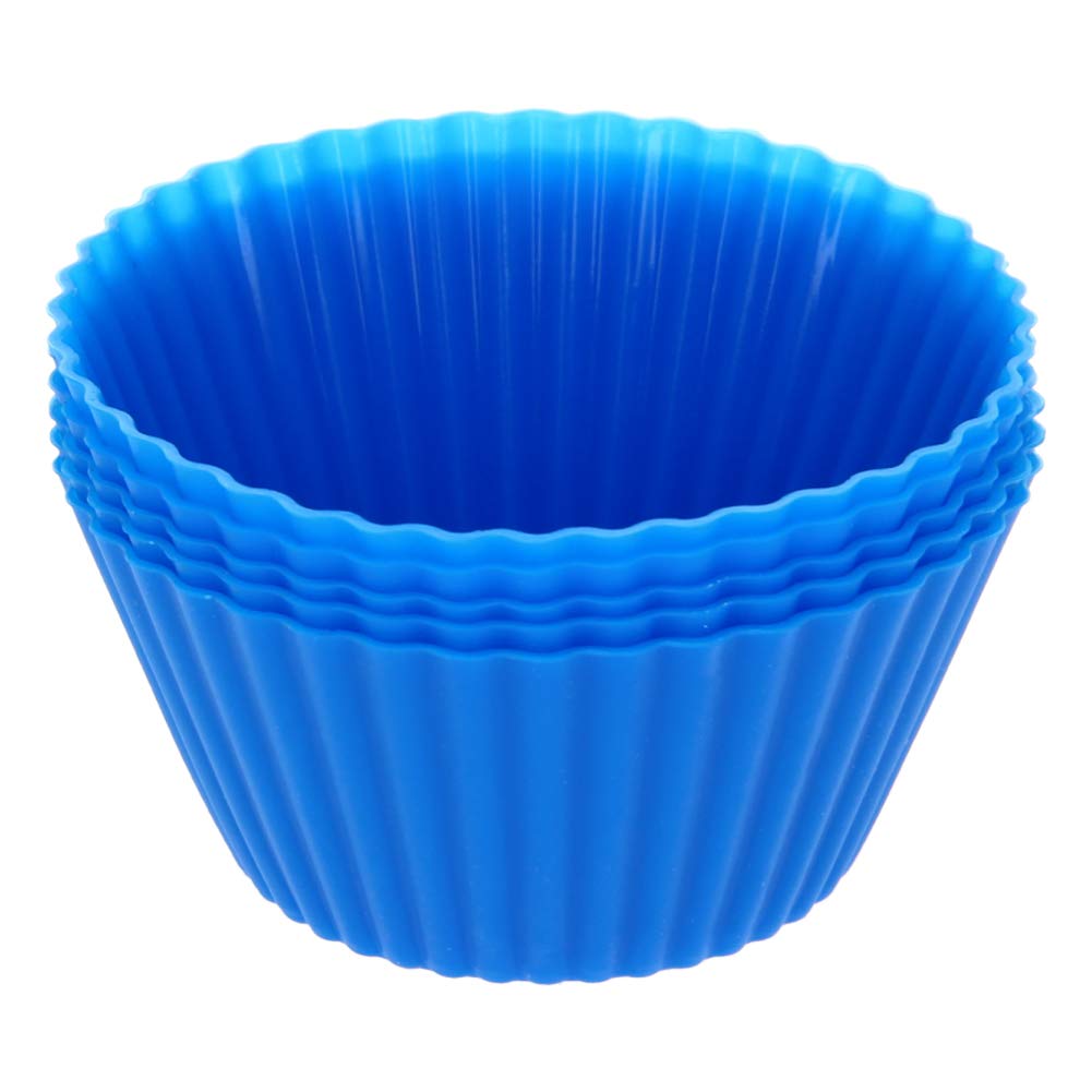 Reusable Silicone Baking Cups - 5-Pack Non-Stick Cupcake Muffin Liners & Cake Molds, Perfect for Baking, Meal Prep, and Lunch Box Dividers - Utoolmart Silicone Cupcake Baking Cups Set