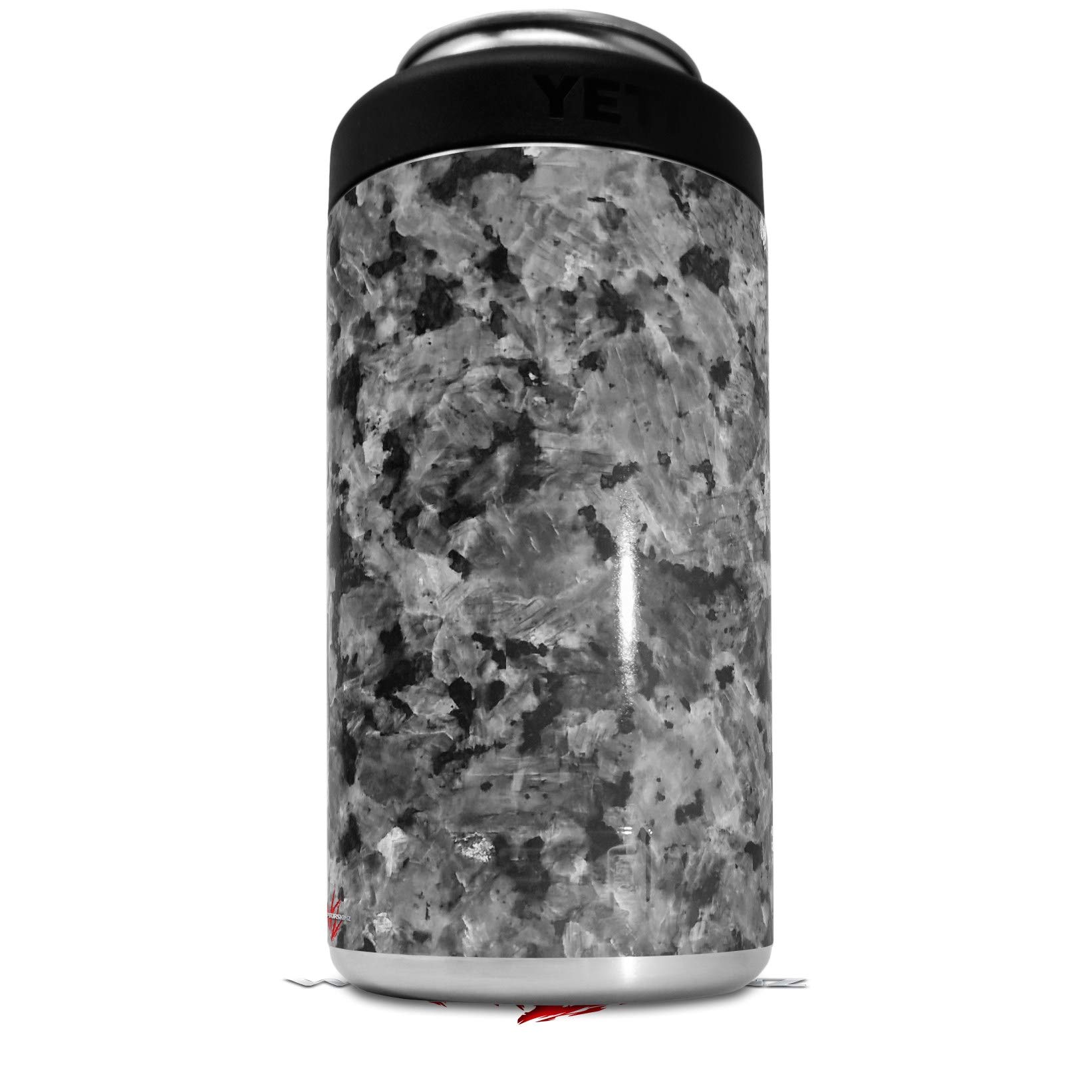 Yeti 16oz Tall Colster Can Cooler Insulator Skin Decal Wrap - Marble Granite Speckled Black Gray Design | Perfect for Outdoor Adventures, Camping, and Tailgating