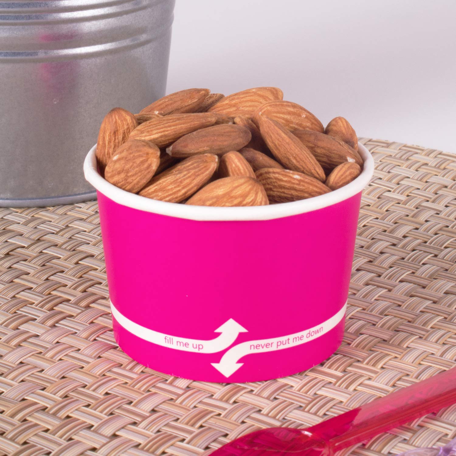 4oz (1000 Count) Pink Paper Ice Cream Cups - Disposable Hot & Cold Food Containers for Ice Cream, Gelato, Yogurt, Snacks - Perfect for Parties, Dessert Shops, and Home Use