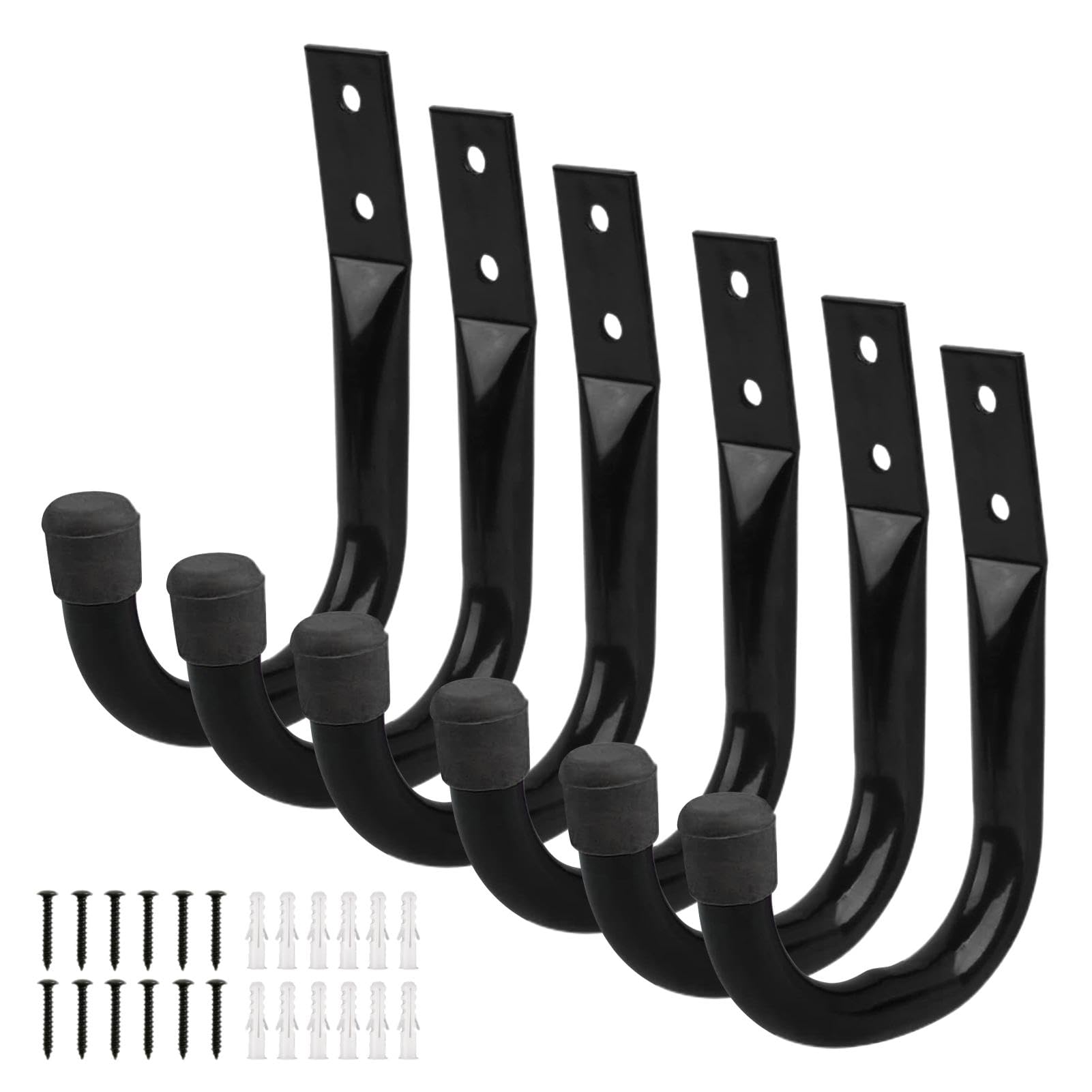 Heavy Duty Garage Ladder Hooks Set - Wall Mounted Storage Hooks for Ladders, Bikes, Hoses & Tools | Perfect for Garage Organization, Shed Storage & Workshop Use