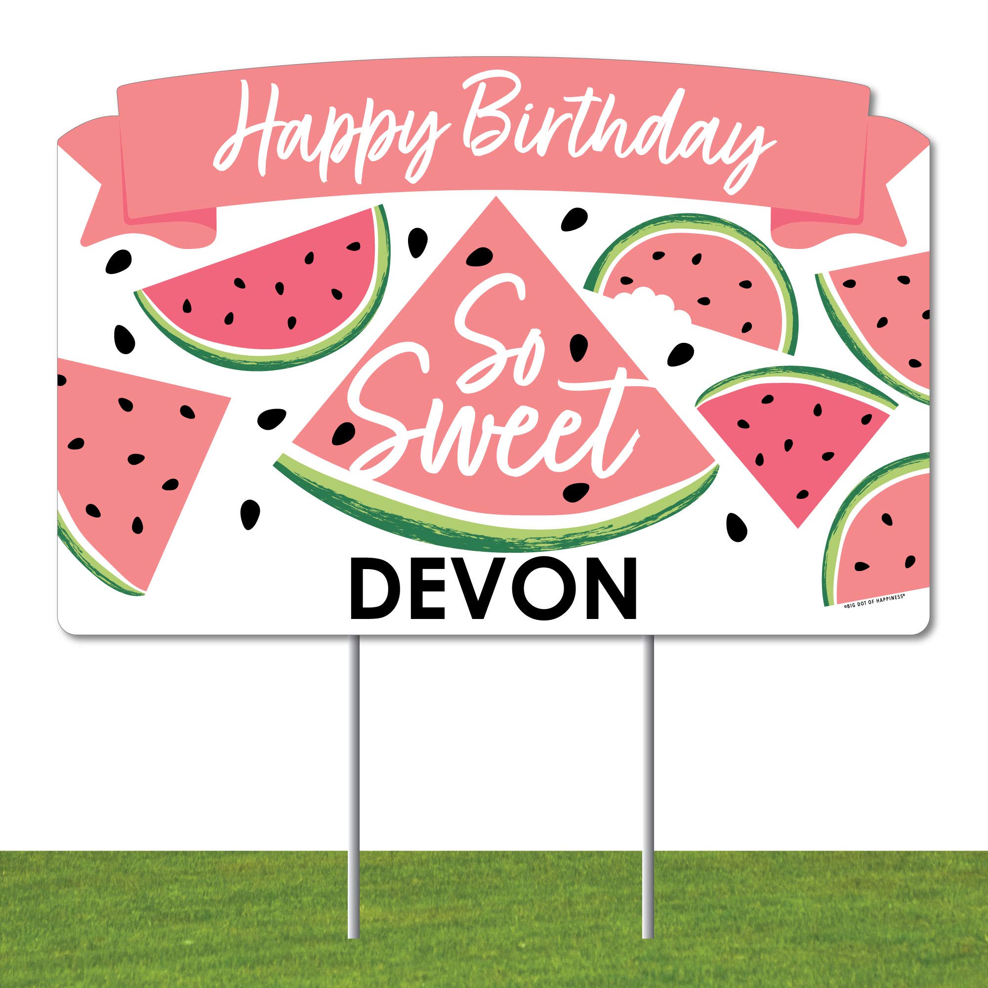 Personalized Sweet Watermelon Birthday Party Yard Sign - Custom Name Lawn Decor for Happy Birthday Celebrations - Perfect for Outdoor Parties, Backyard Decorations & Summer Celebrations