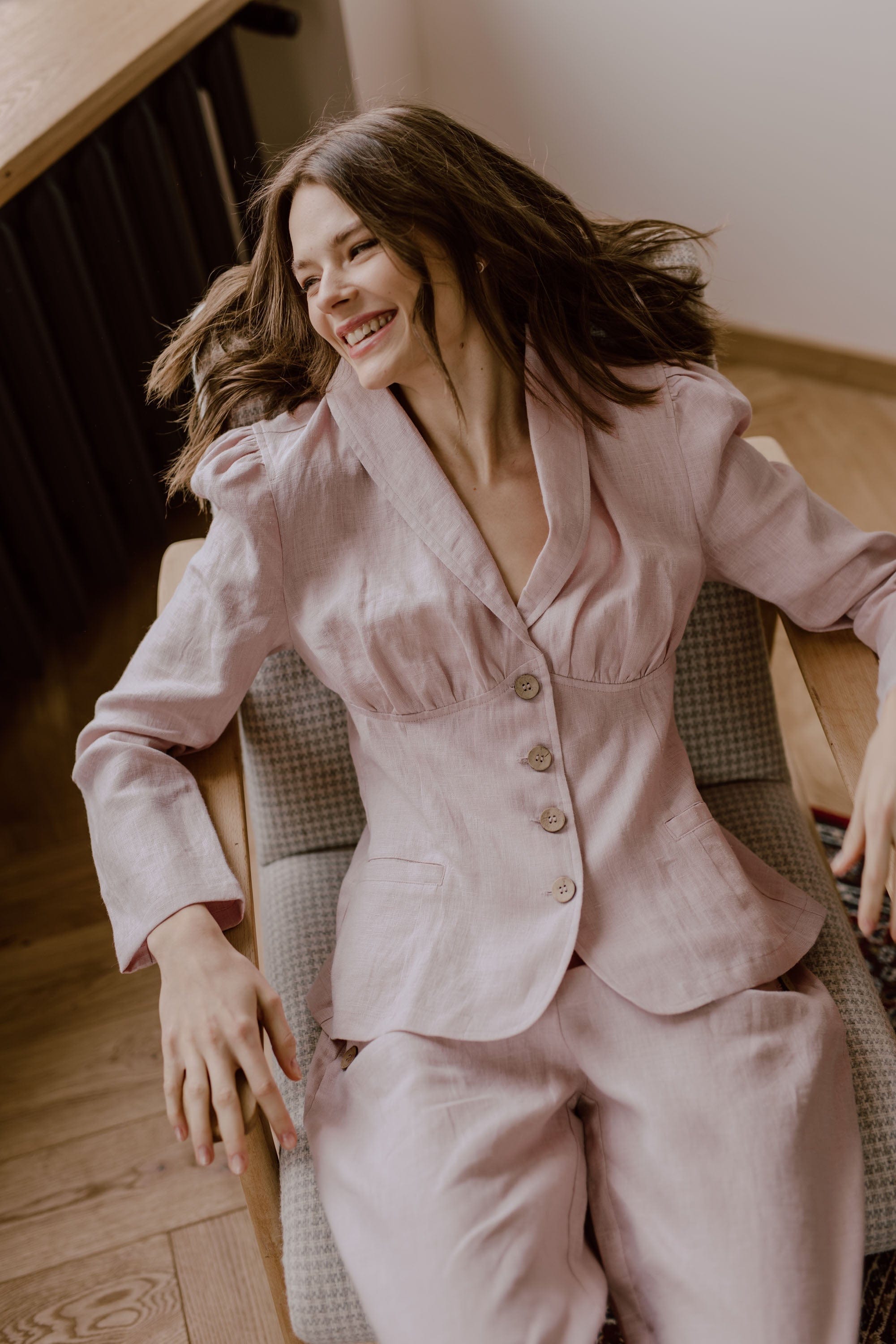 Neringa Women's Linen Blazer - Lightweight Summer Jacket for Office & Casual Wear | Multiple Colors | Perfect for Business Meetings, Weddings & Smart Casual Outfits