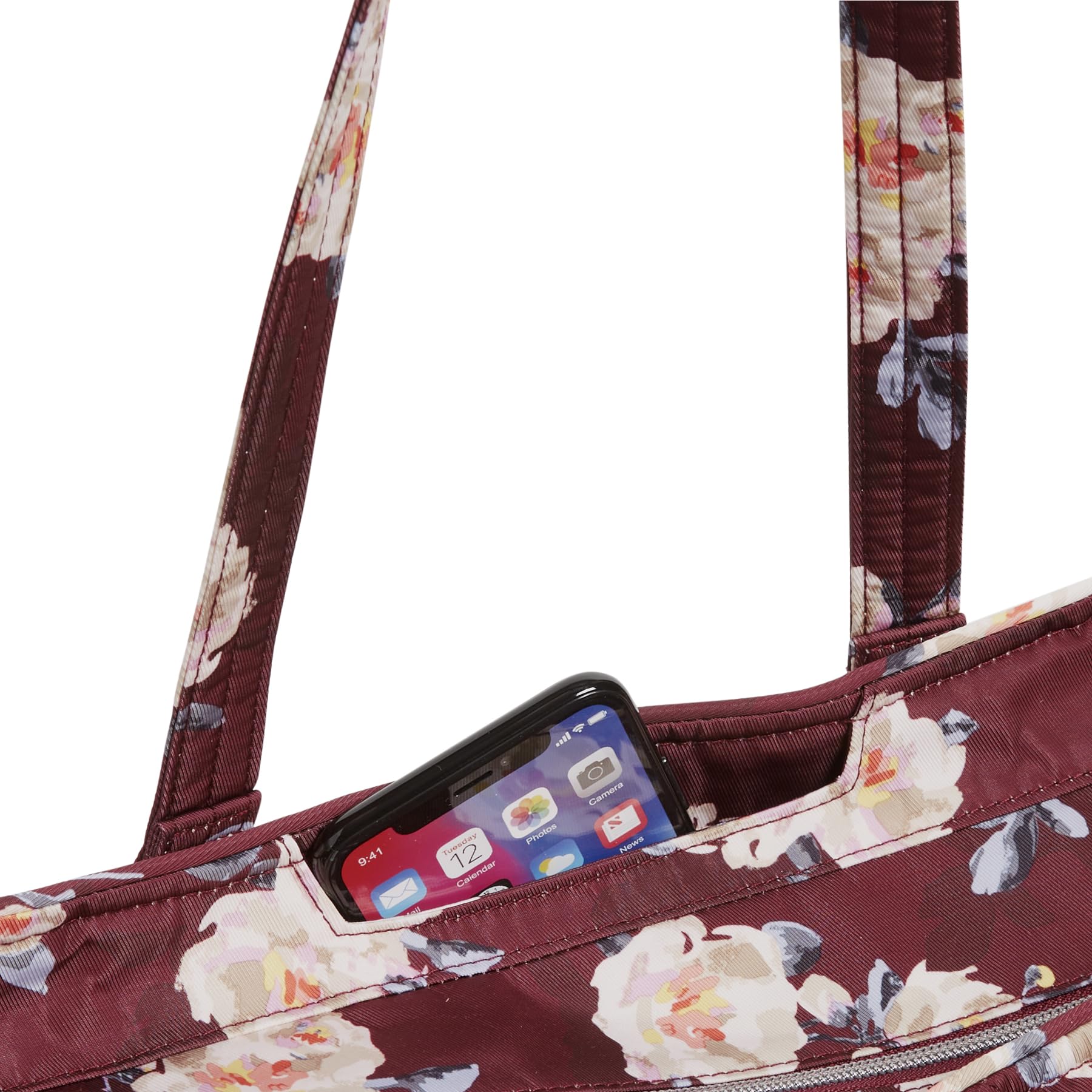 Vera Bradley Women's Performance Twill Work Tote Bag - Stylish & Durable Laptop Bag for Office, Travel & Business | Professional Work Tote with Multiple Pockets | Perfect for Commuters & Working Women
