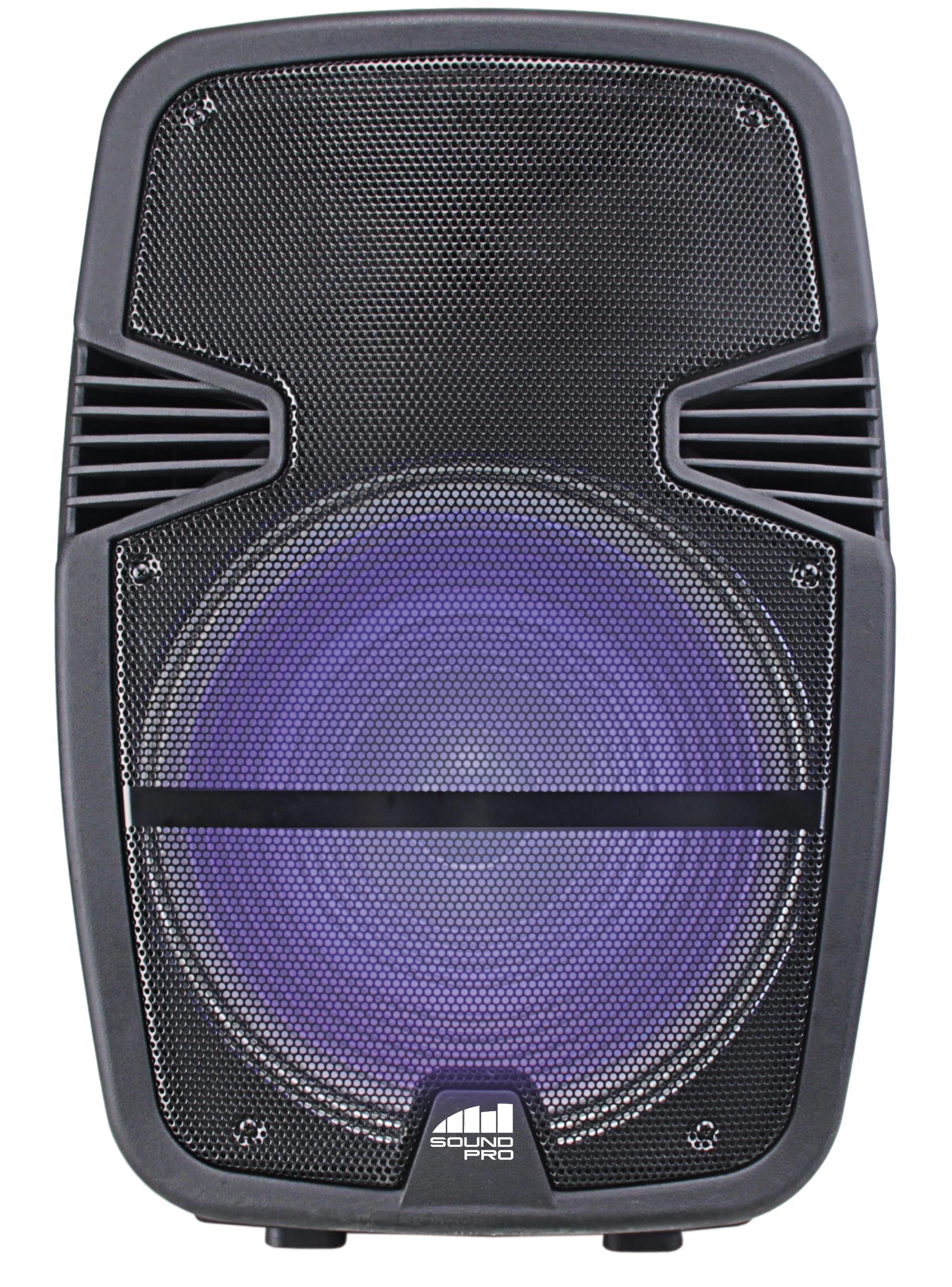 Naxa Electronics NDS-1516 15-inch Portable Bluetooth Party Speaker with Powerful Sound, Built-in Disco Lights & Adjustable Stand - Perfect for Outdoor Events, Home Parties & DJ Performances (Black)
