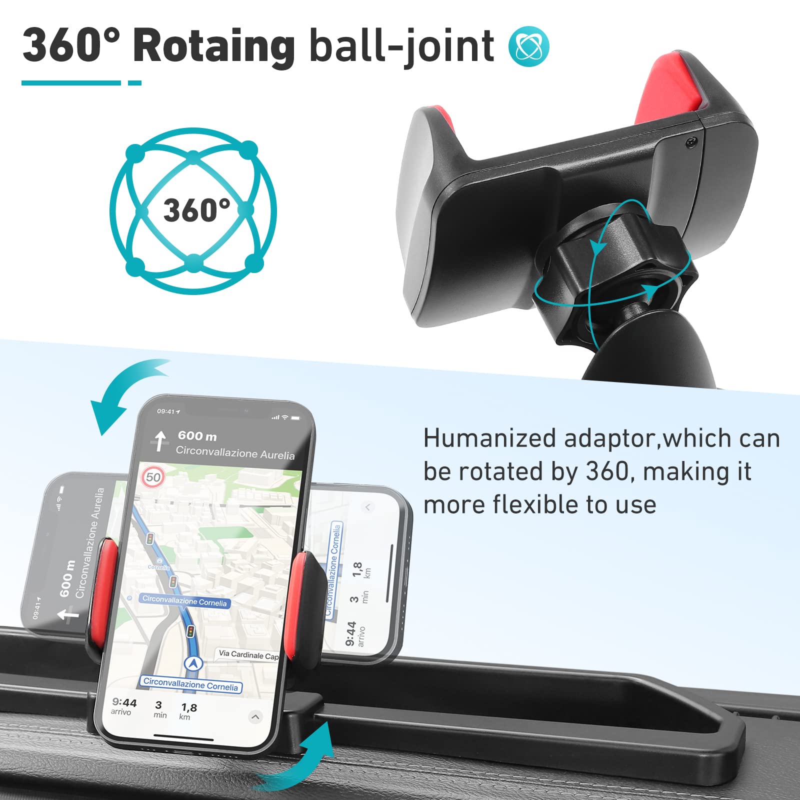 Upgraded CheroCar JL Phone Holder with Storage Tray - Universal Car Phone Mount Accessories Compatible with 2018-2022 Jeep Wrangler JL & 2020-2022 Jeep Gladiator JT - Perfect for Off-Roading, Commuting & Hands-Free Driving