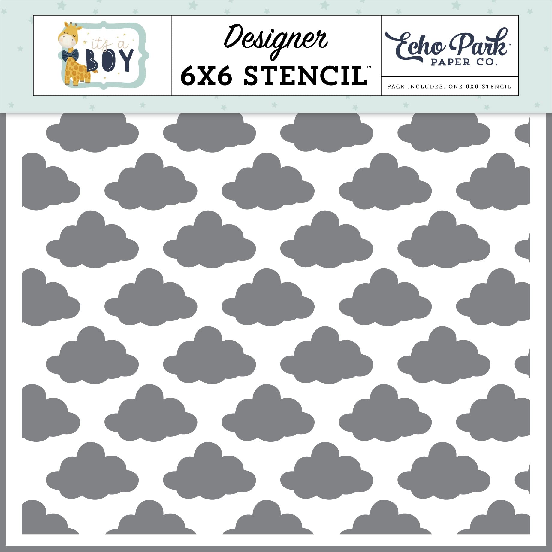 Echo Park Paper Co. Bedtime Stencil Set for Scrapbooking, Card Making & DIY Crafts - Perfect for Baby Albums, Nursery Decor & Memory Books