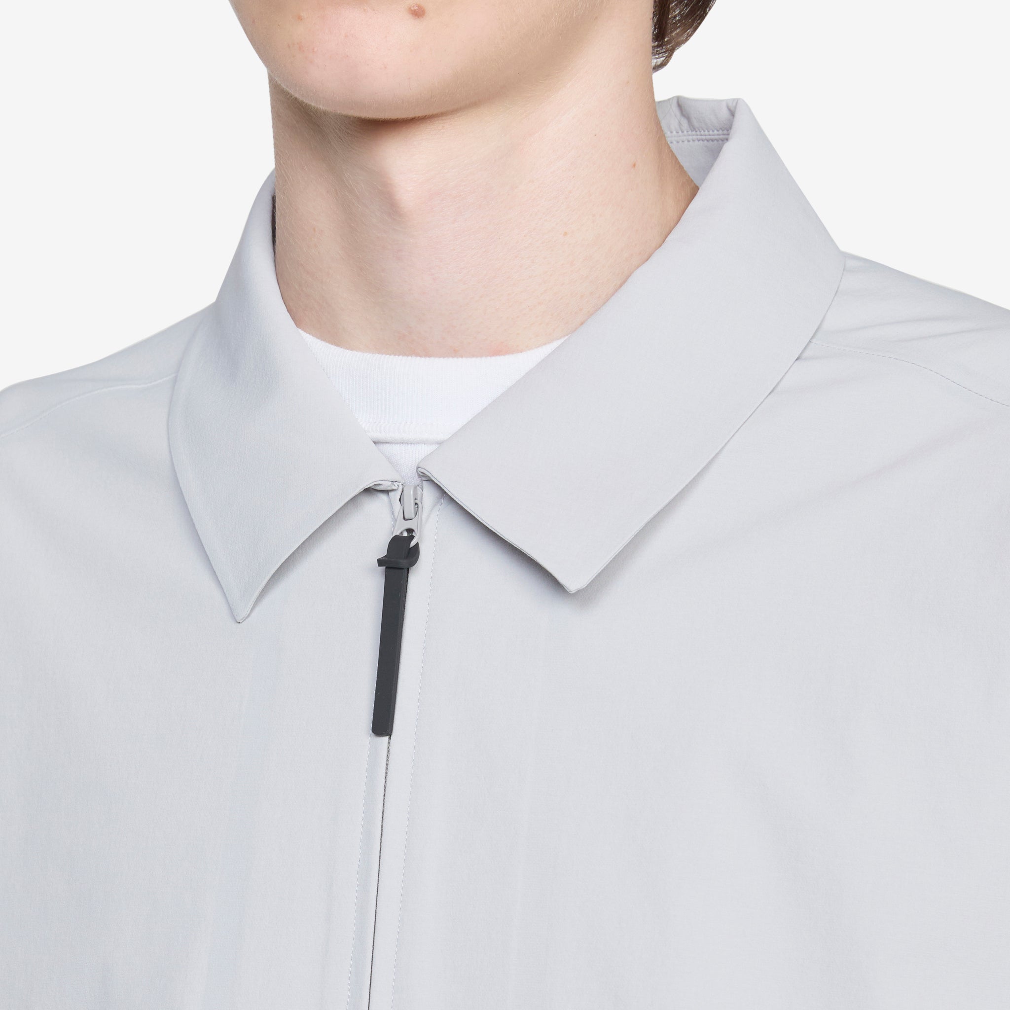 Breathable Technical Shirt for Men - Light Grey Performance Tee for Running, Hiking & Outdoor Activities