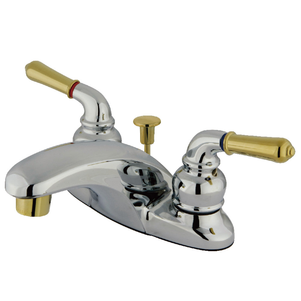 Kingston Brass KB622 4-Inch Centerset Bathroom Faucet - Chrome Finish, Single Handle, Easy Installation for Sink & Vanity | Perfect for Modern Bathrooms & Powder Rooms