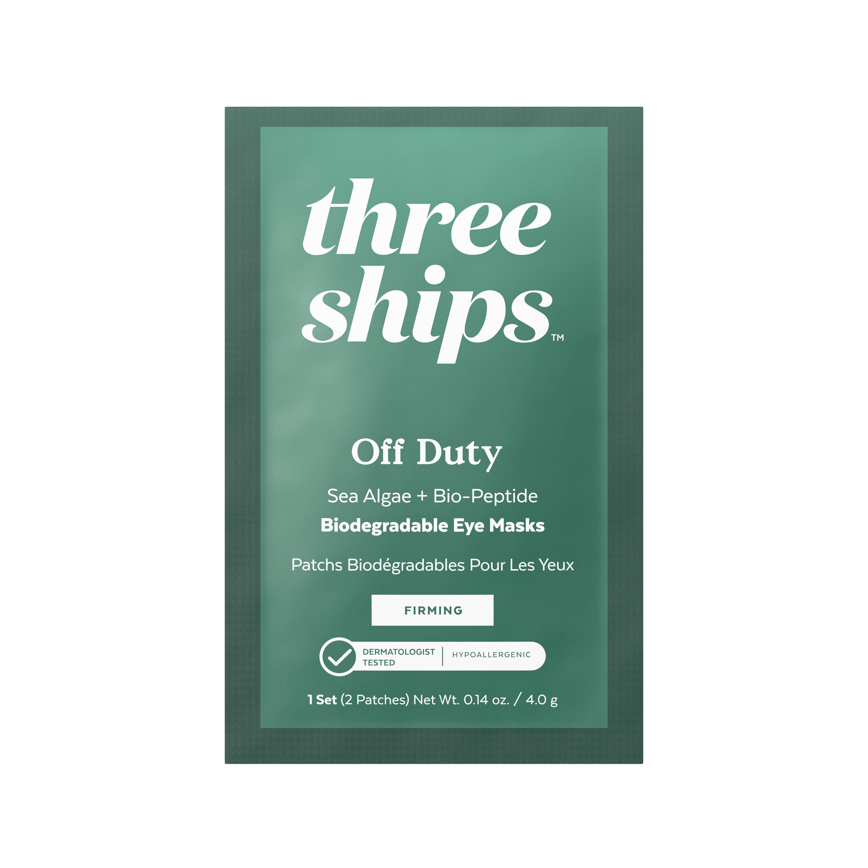 OffDuty™ Sea Algae & Bio Peptide Smoothing Biodegradable Eye Mask - Single Pack | Hydrating Under Eye Patches for Dark Circles & Puffiness | Perfect for Travel, Spa & Nighttime Skincare Routine