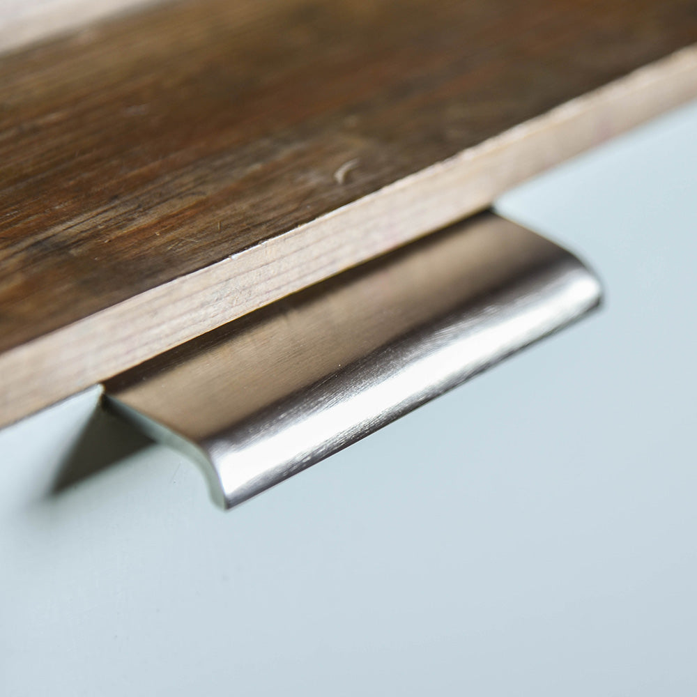 Satin Nickel Curved Edge Cabinet Pull Handle - Elegant Drawer & Cabinet Hardware for Kitchen, Bathroom & Furniture Upgrade