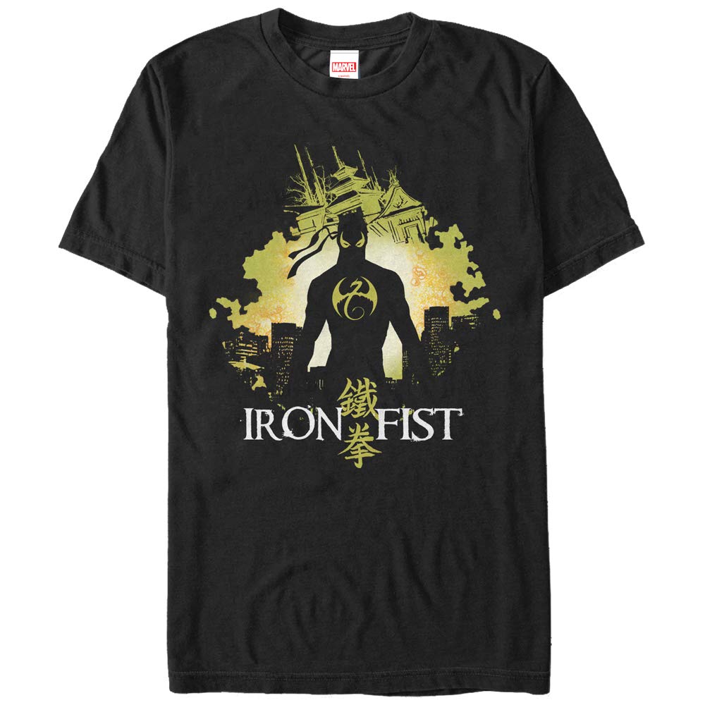 Marvel Iron Fist Graphic Tee for Men - Superhero Comic Print Cotton T-Shirt - Casual Streetwear for Fans & Collectors - Perfect for Cosplay, Comic Con & Everyday Wear