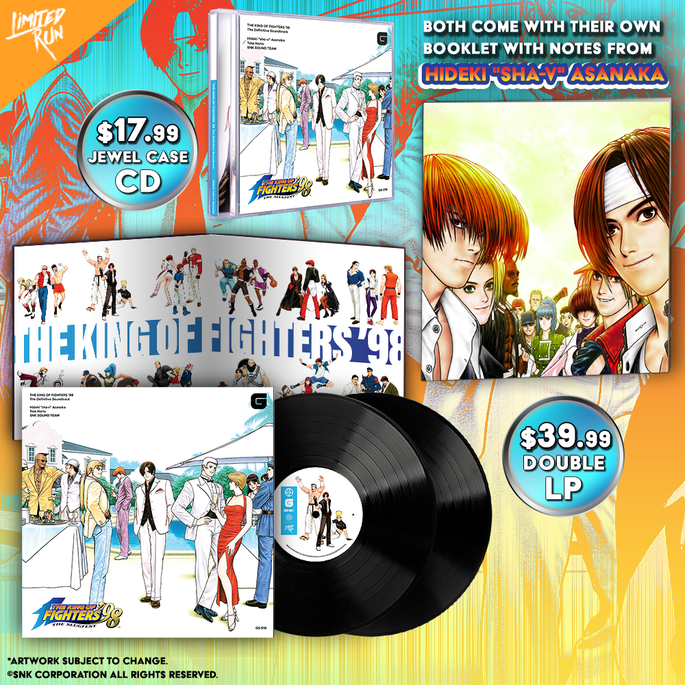 The King of Fighters '98 Original Soundtrack - 2LP Vinyl Record for Video Game Music Collectors - Perfect for Gaming Rooms & Retro Music Enthusiasts