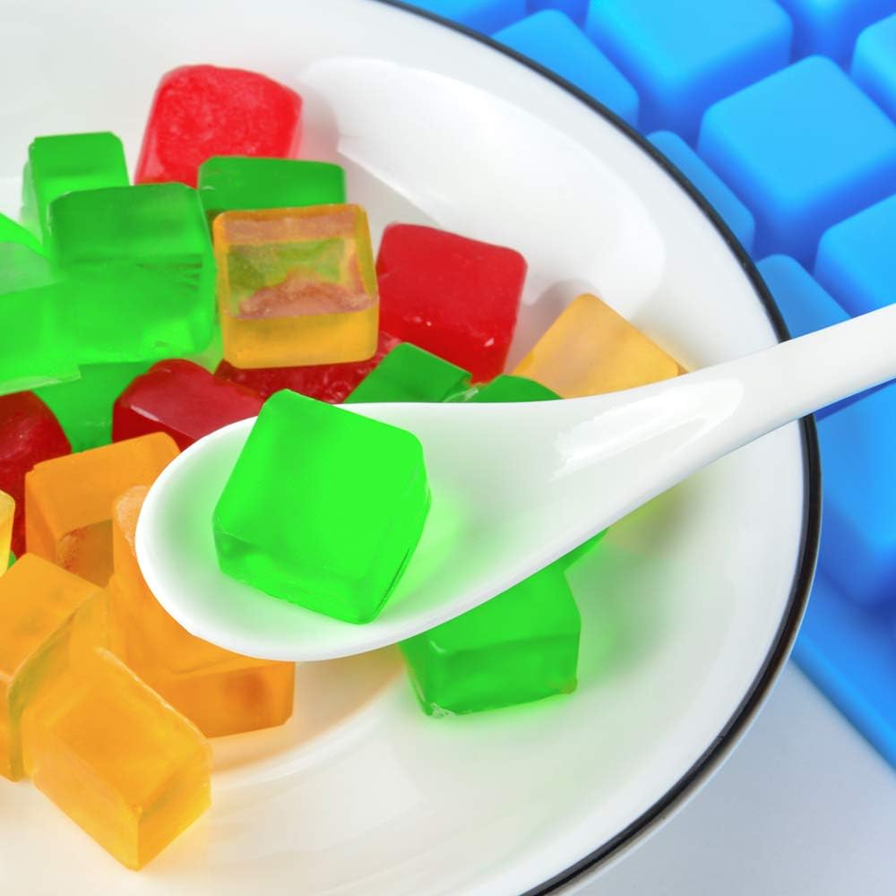Premium Square Silicone Candy Molds (2-Pack) - Mini Food-Grade Silicone Molds for Hard Candy, Chocolate, Gummy Bears, Caramel & Ganache - Perfect for Baking, Ice Cubes & DIY Dessert Making at Home