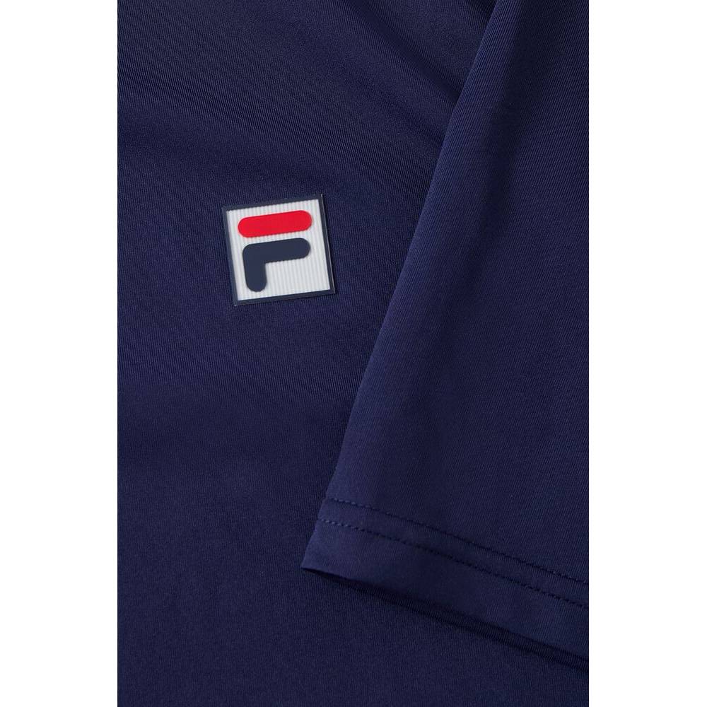 Fila Men's Short Sleeve Crewneck T-Shirt - Comfortable Cotton Blend Casual Top (Navy Blue) | Perfect for Gym, Workout & Everyday Wear