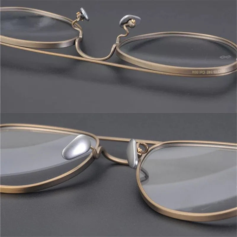 Stylish Aimee Unisex Full Rim Oval Double Bridge Titanium Eyeglasses Frame 9531 - Lightweight & Durable for Work, Reading & Everyday Wear