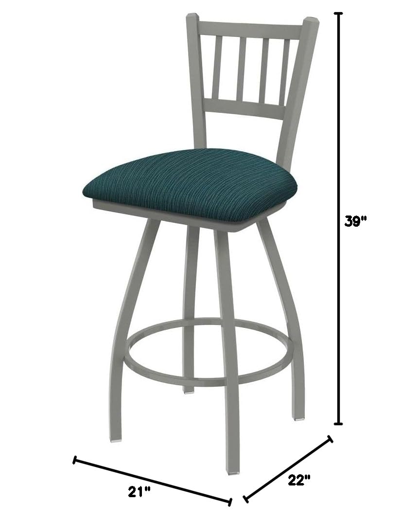 Holland Bar Stool Co. XL 810 Contessa Swivel Bar Stool with Graph Tidal Finish - Adjustable Height Counter Stool for Kitchen Island, Bar, and Dining Room - Modern Home Decor & Comfortable Seating