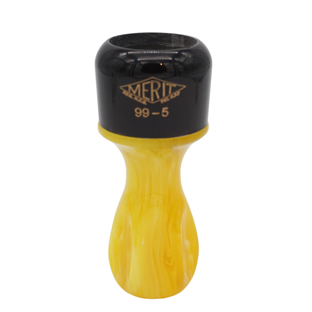 Heritage Collection Black & Yellow Merit 99 5 Shaving Brush Handle - Fits 24mm Knots - Premium Wet Shaving Accessory for Men's Grooming & Beard Care