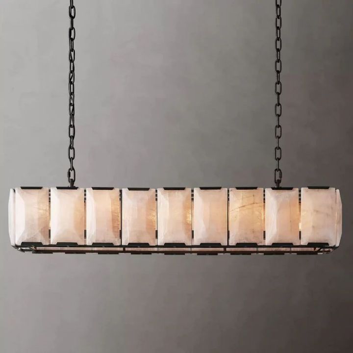 Aubrey Calcite Rectangular Chandelier 62