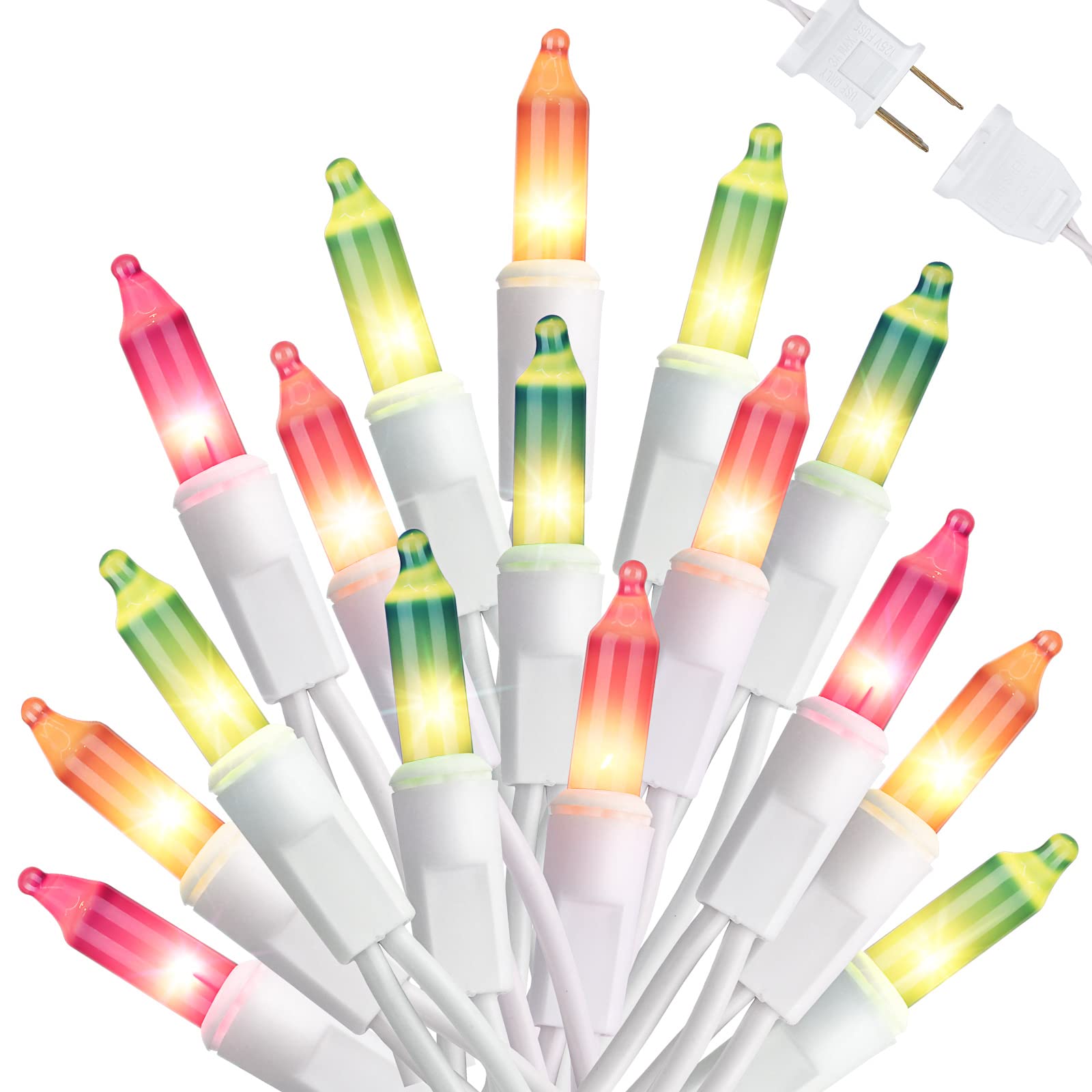 33ft 100-Count Pastel Easter String Lights - UL Certified Connectable Mini Bulb Lights with White Wire for Easter Tree, Holiday & Party Decorations | Perfect for Indoor/Outdoor Easter Celebrations, Spring Weddings & Garden Parties