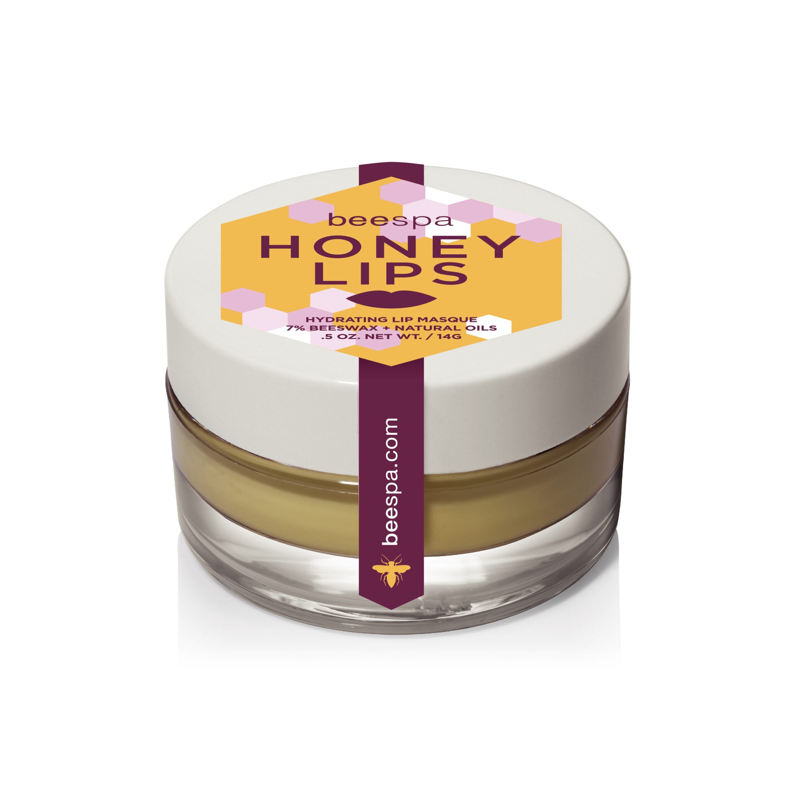 BeeSpa Honey Lip Mask - Natural Moisturizing & Plumping Treatment for Dry, Chapped Lips | Perfect for Winter Care & Overnight Hydration