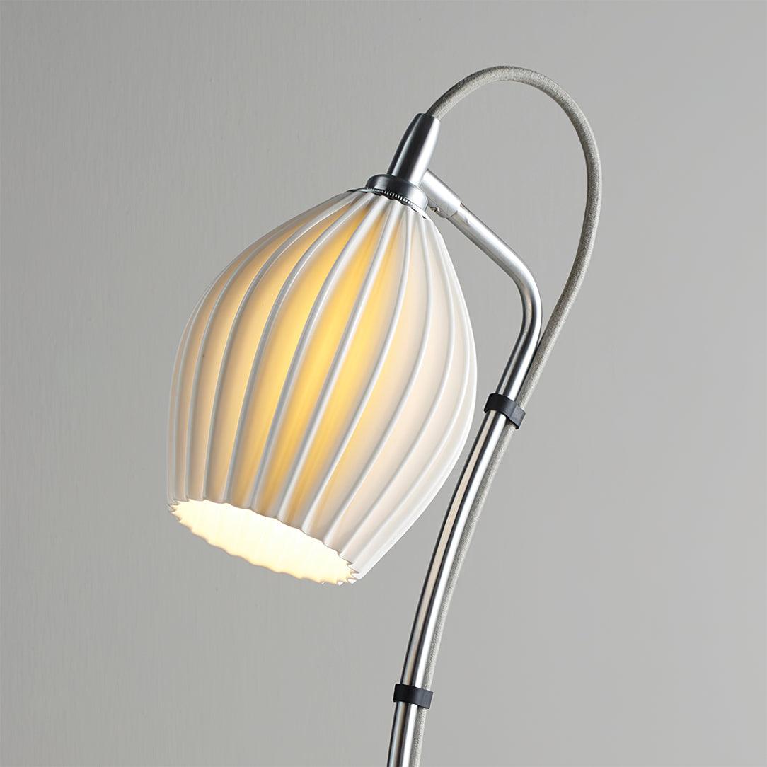 Ceramic Ribbed Table Lamp - Modern Home Decor for Living Room, Bedroom & Office - Stylish Accent Lighting for Cozy Ambiance