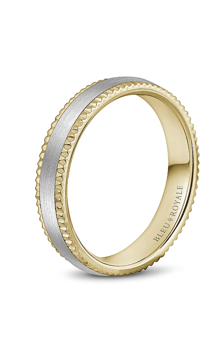 Bleu Royale Men's Wedding Band RYL 031WY45 - 14K White Gold Classic Ring for Grooms & Engagement - Perfect for Weddings, Anniversaries & Special Occasions