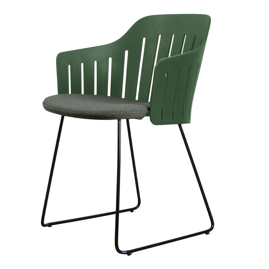 Premium Outdoor Chair with Sled Base & Comfortable Seat Cushion - Patio, Garden, Camping, and Backyard Relaxation Furniture