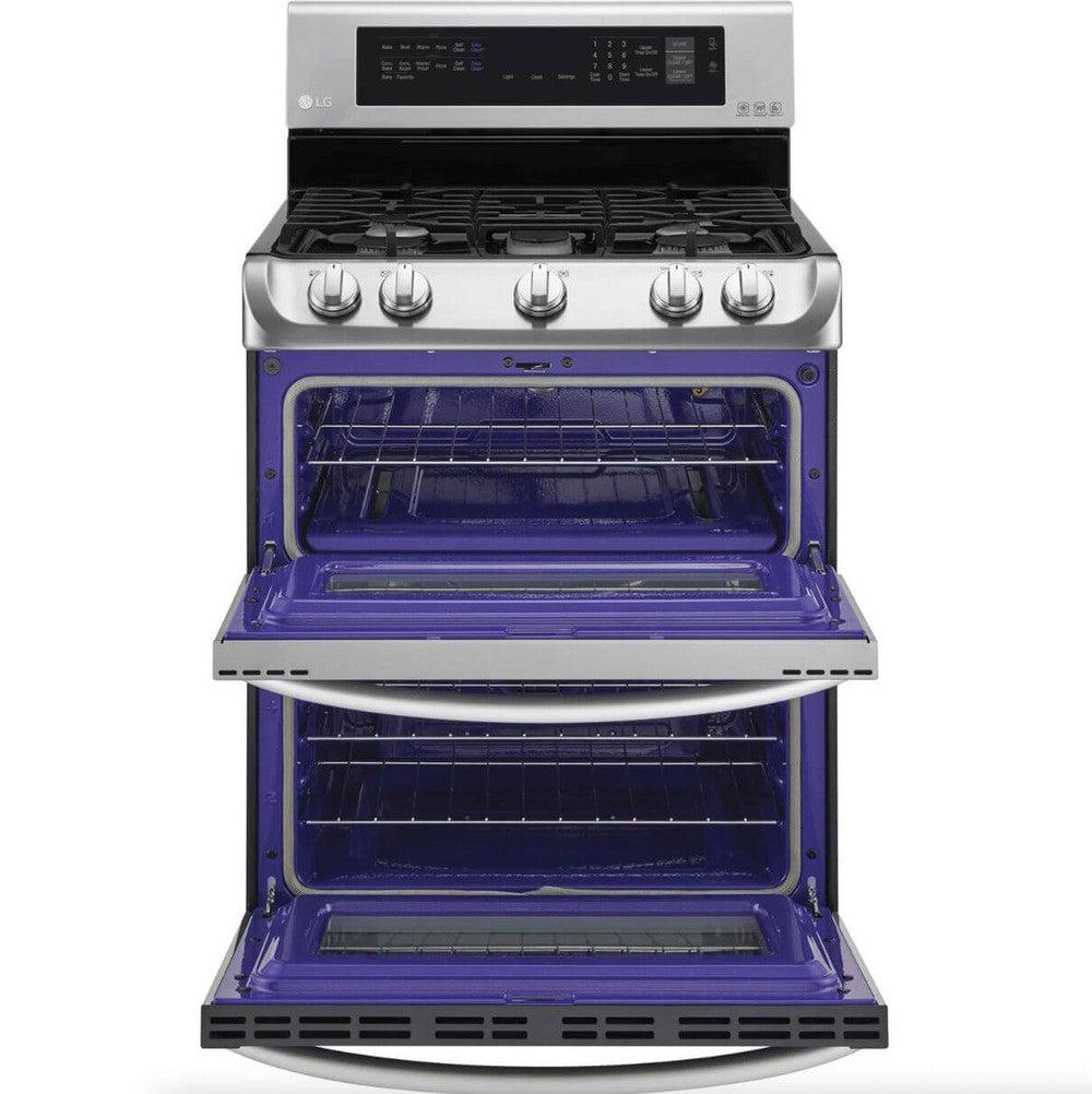 LG LDG4313ST 30-Inch Freestanding Gas Range with Double Oven - 6.9 Cu.Ft. Capacity, Stainless Steel Finish - Perfect for Large Family Cooking & Holiday Entertaining