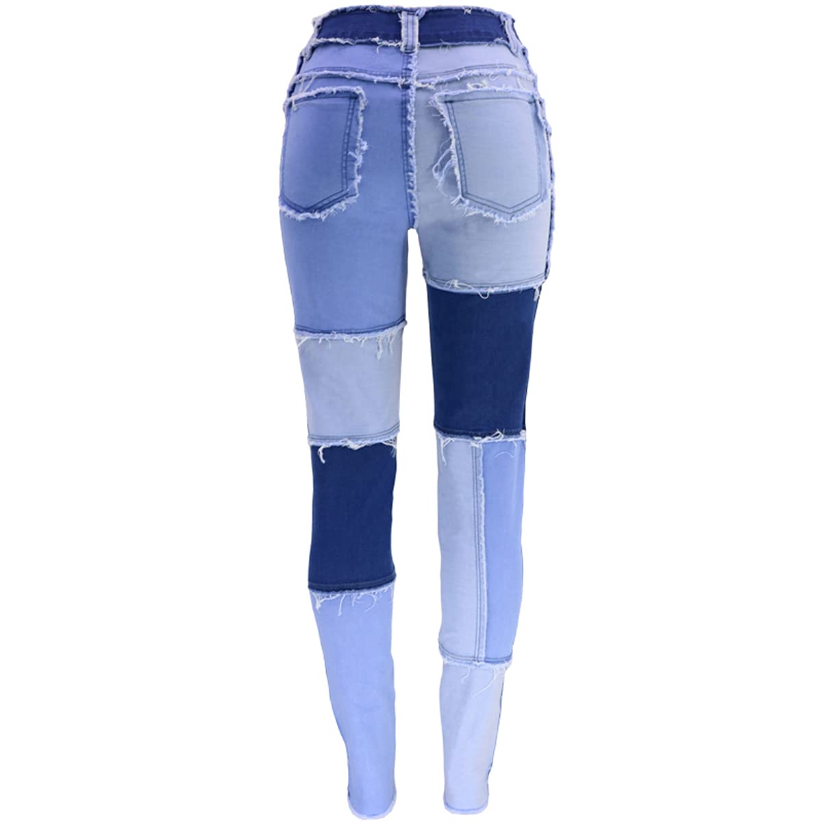 Vanberfia High Waisted Skinny Jeans for Women - Stretch Denim Patchwork Pants | Perfect for Work, Date Night & Casual Outfits