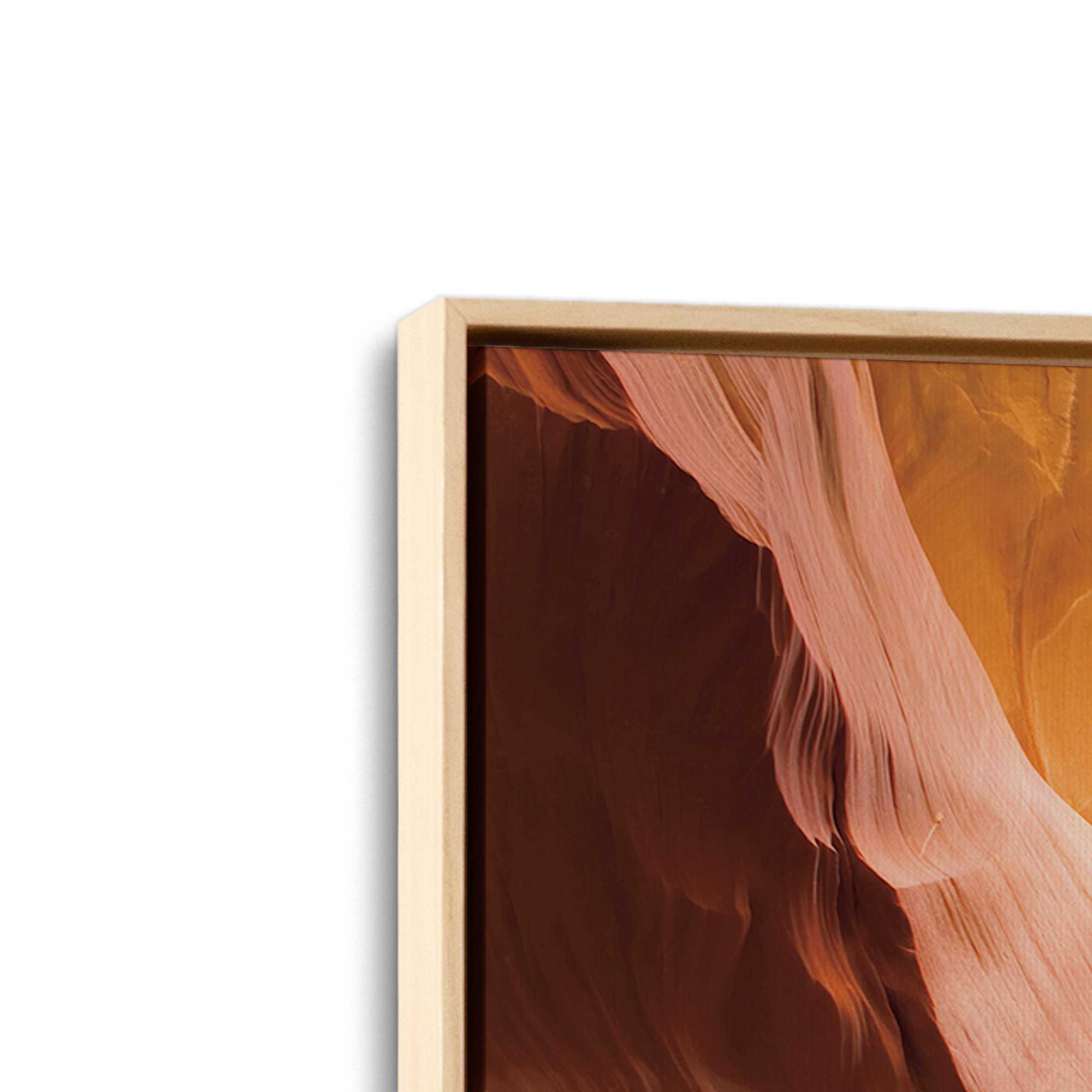 Sandstone Light Print Canvas Wall Art - Handmade Landscape Painting for Living Room, Bedroom & Office Decor