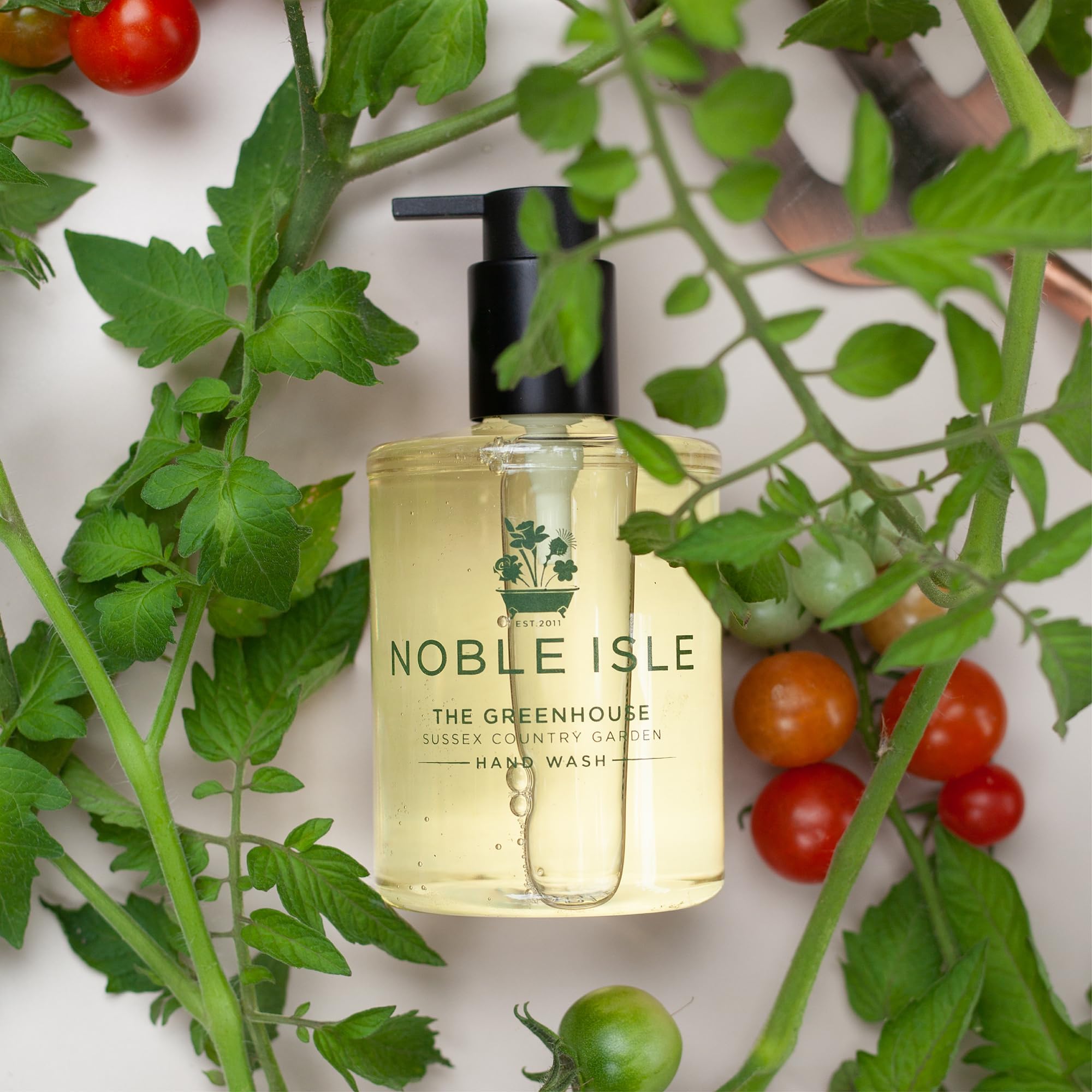 Luxury Organic Vegan Hand Wash Liquid Soap for Men & Women - Greenhouse Scent 250ml | UK Made, Perfumed, Cruelty-Free | Perfect for Bathroom, Kitchen & Gift Giving