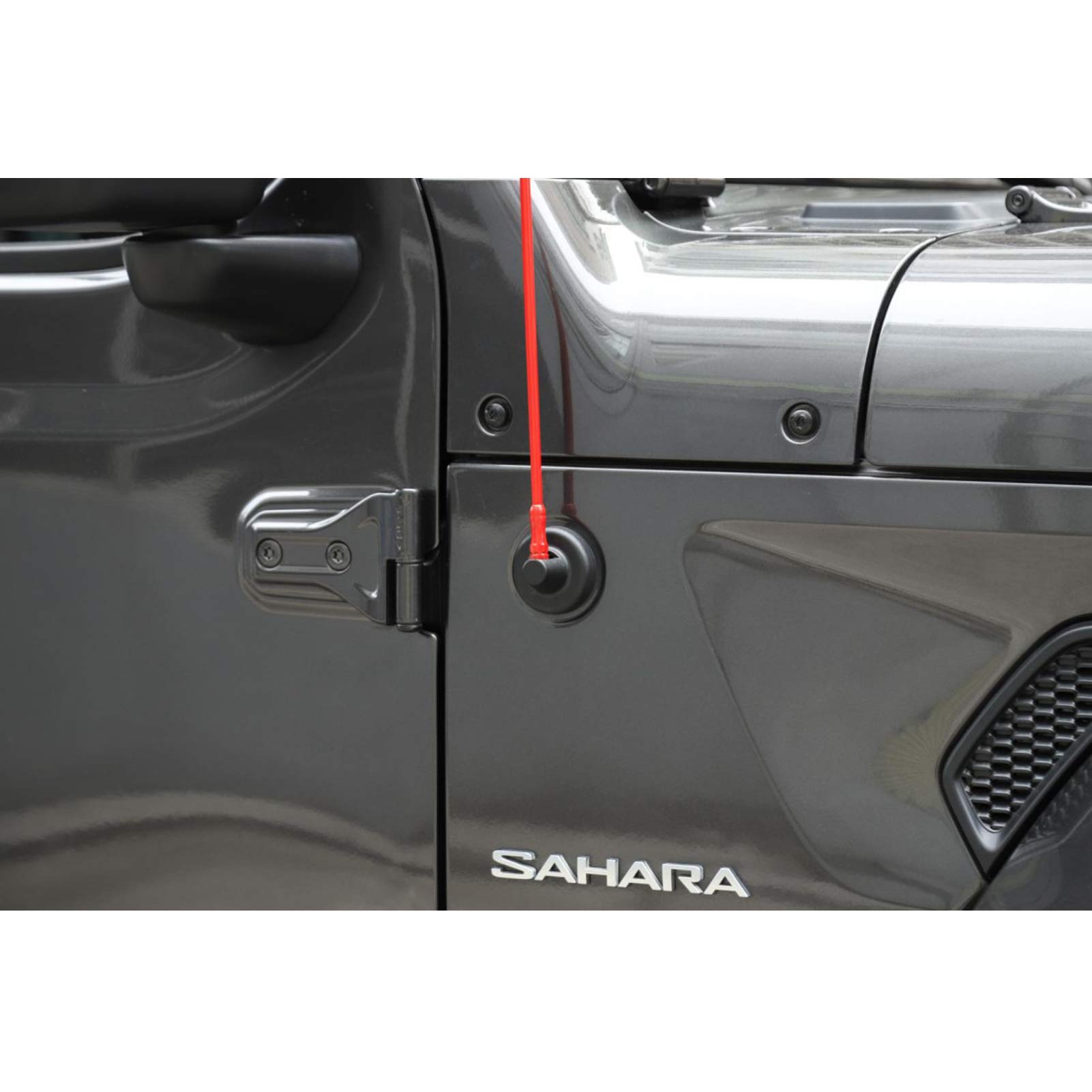 Heavy Duty Short Metal Antenna Replacement for Jeep Wrangler JK JL Rubicon Sahara Sport Unlimited 4xe Willys JKU (2007-2024) | Enhanced Truck Radio Reception | Off-Road & Daily Driving Accessory
