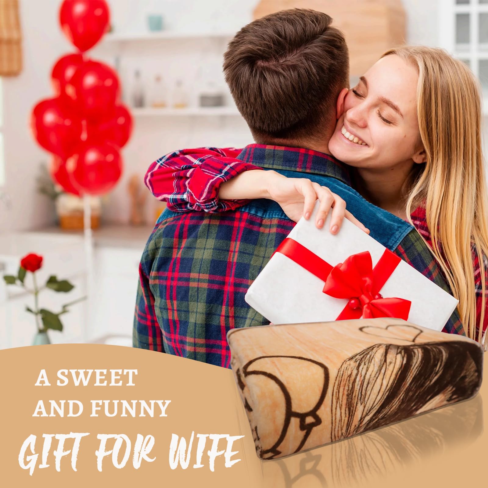 Romantic Anniversary Blanket Gift for Wife - Soft & Cozy Throw Blanket for Her - Perfect Valentine's Day, Mother's Day & Birthday Present from Husband - Ideal for Cuddling, Movie Nights & Home Decor