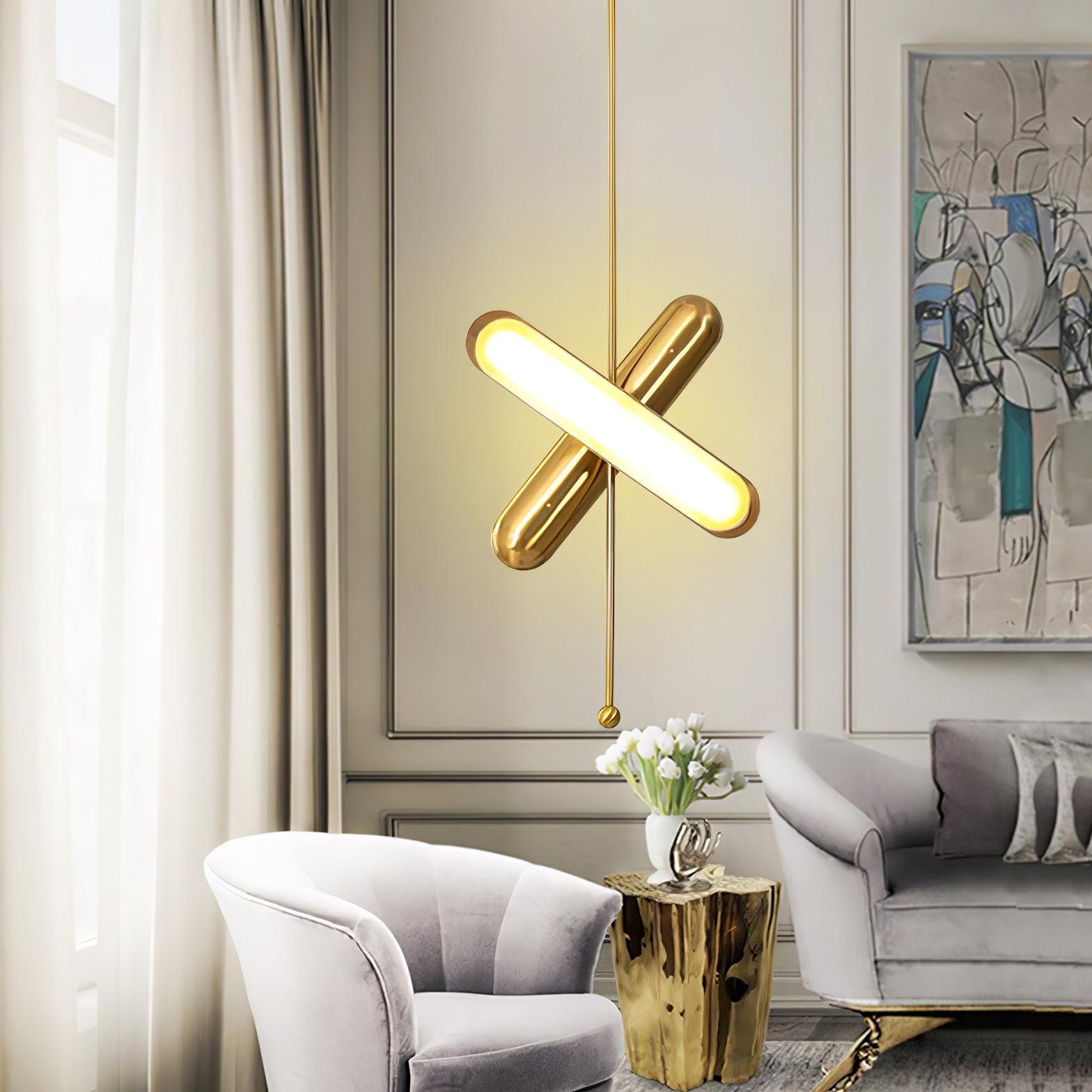 Elegant Crystal Capsule Chandelier - Modern Ceiling Light Fixture for Dining Room, Bedroom & Living Room Decor