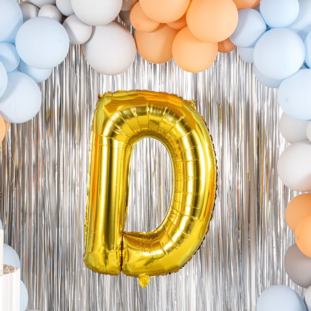 Balloonify Gold Mylar Letter D Balloon - 40 Inch Large Foil Alphabet Balloon for Birthday Party Decorations, Baby Showers & Graduation Celebrations