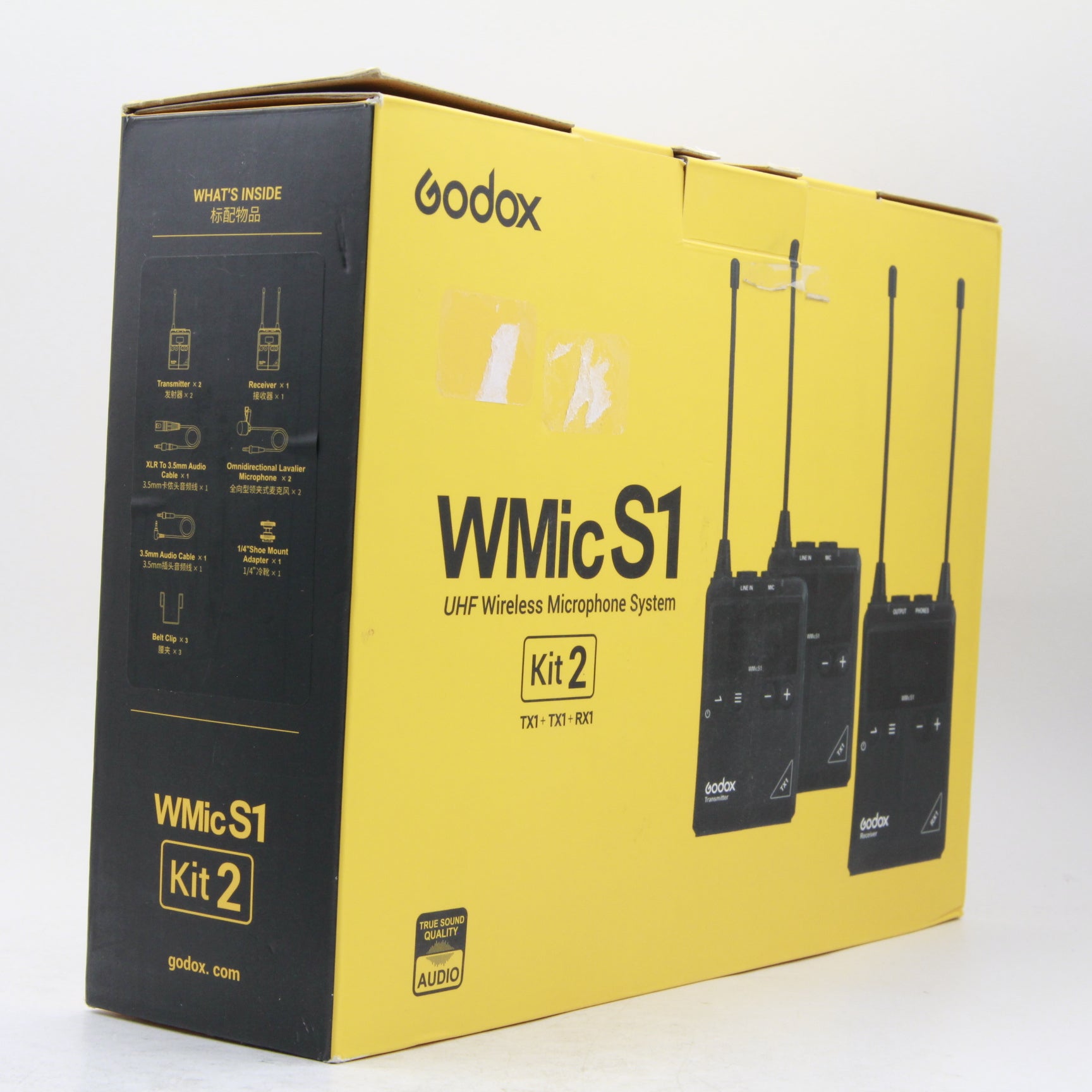 Godox WMicS1 Wireless Lavalier Microphone Kit (2-Person System) for DSLR & Mirrorless Cameras – 514-596MHz, Open Box Excellent Condition – Perfect for Interviews, Vlogging & Live Streaming