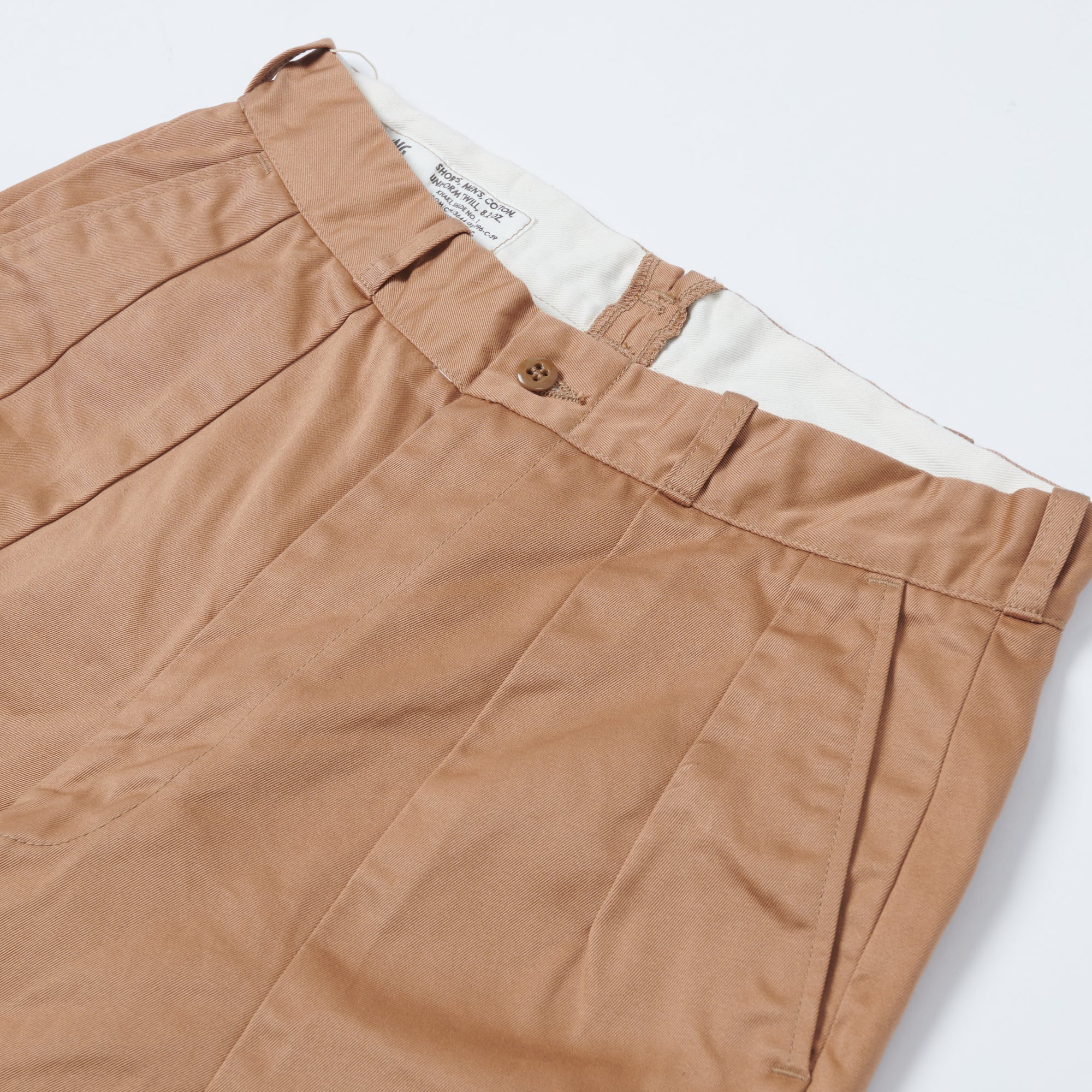 Buzz Rickson's Cotton Uniform Twill 8.2oz Chino Shorts in Khaki - Comfortable Casual Wear for Summer Outings and Beach Vacations