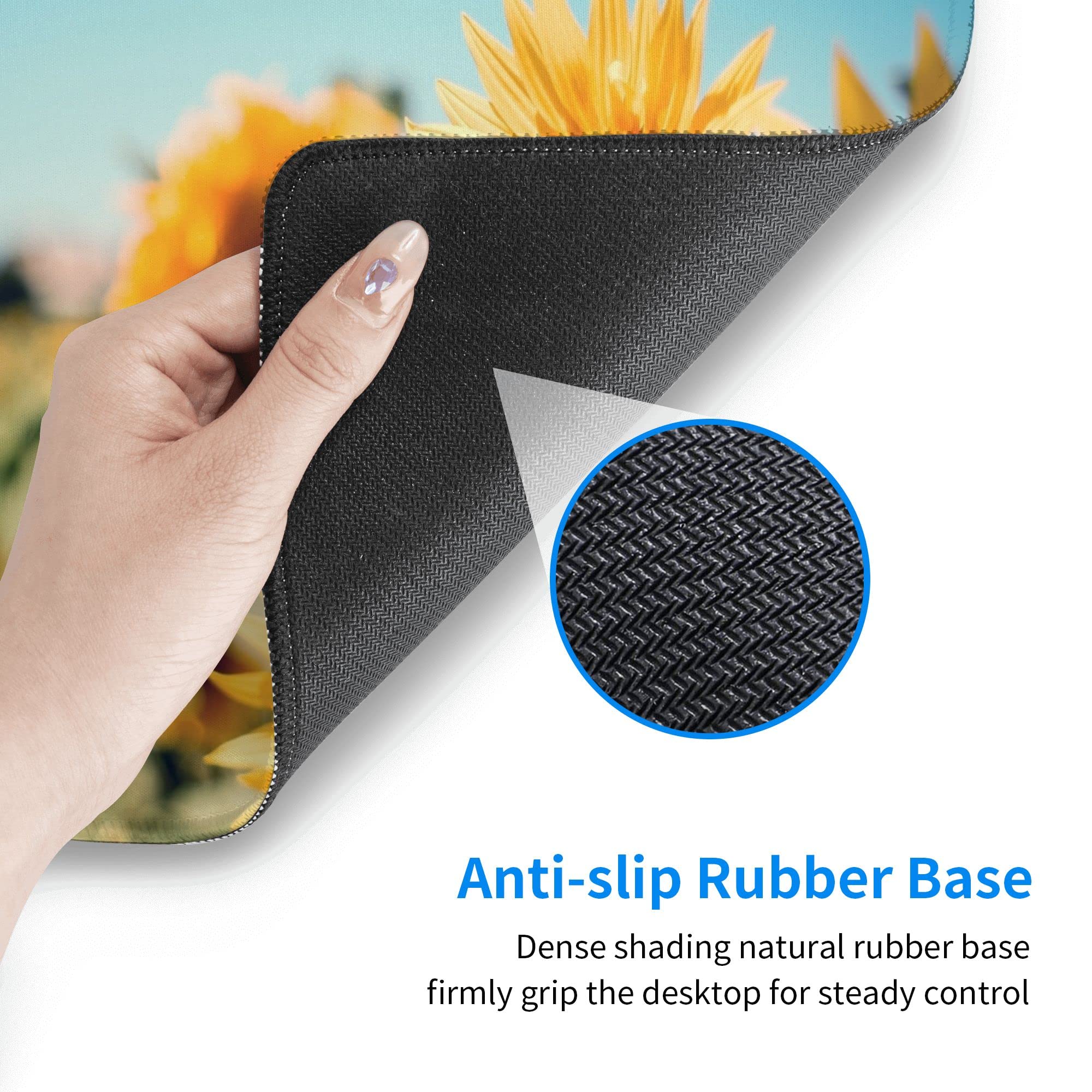 Custom Extended Gaming Mouse Pad - Personalized with Your Photo/Text, Large Anti-Slip Rubber Base (29.5