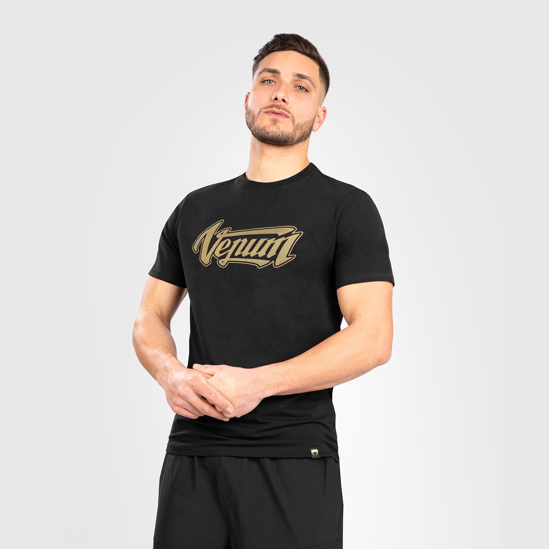 Venum Absolute 2.0 MMA Training T-Shirt - Adjustable Fit, Black & Gold - Perfect for Boxing, Muay Thai & Fitness Workouts