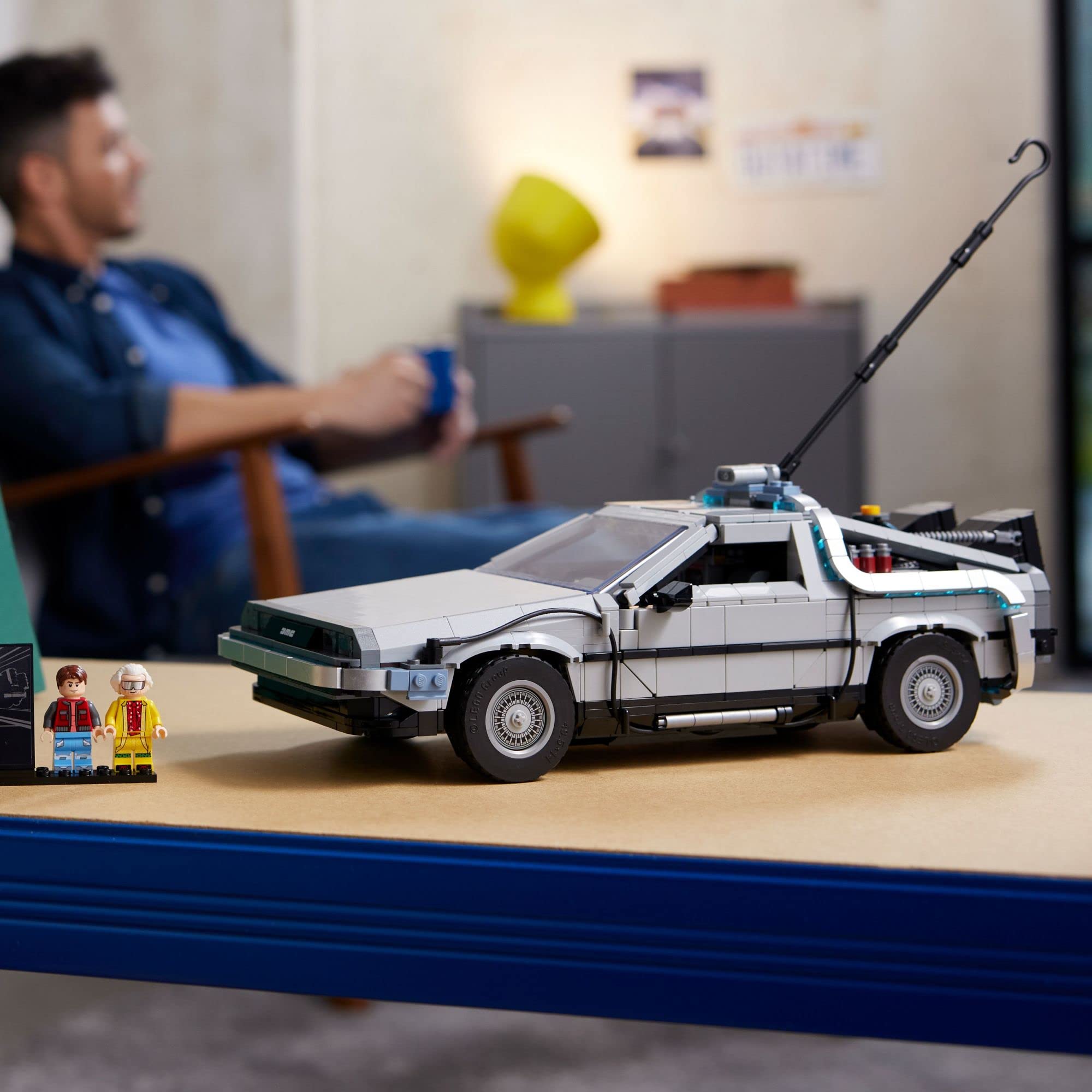LEGO Icons Back to The Future Time Machine 10300 Model Car Building Kit - Delorean Replica from Iconic Movie, Creative Building Set for Teens & Adults - Perfect for Collectors, Movie Fans & DIY Enthusiasts